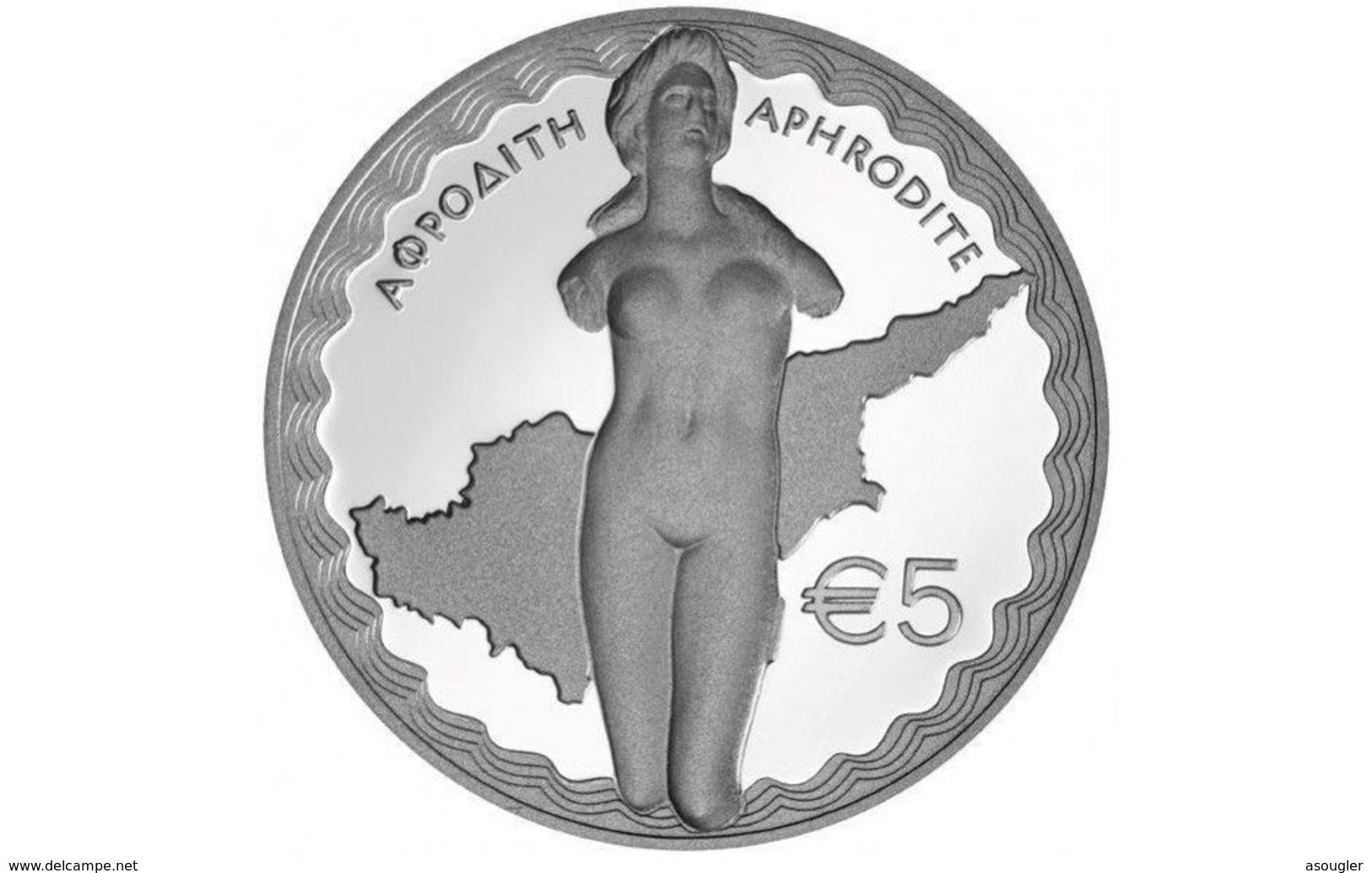 CYPRUS (GREECE) 5 EURO SILVER PROOF 2015 "honour Of Goddess Aphrodite" - Cyprus