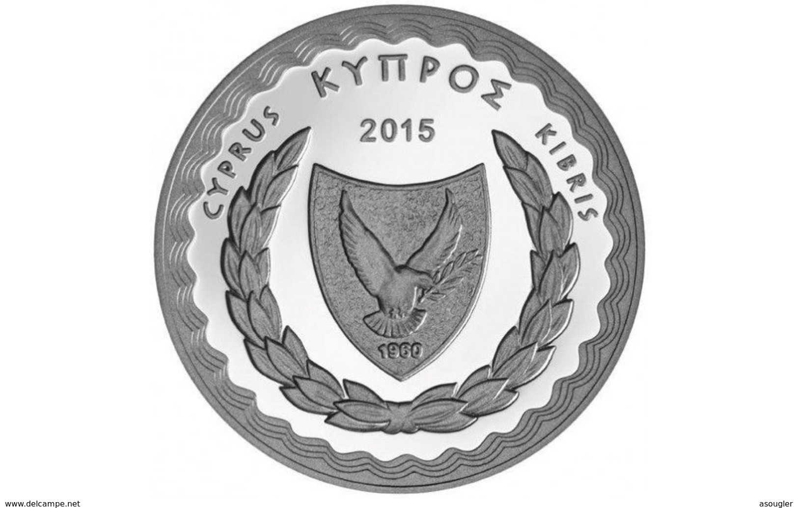 CYPRUS (GREECE) 5 EURO SILVER PROOF 2015 "honour Of Goddess Aphrodite" - Chypre