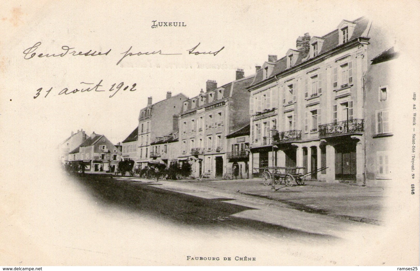 (FC) CPA Precurseur Luxeuil Les Bains  Faubourg De Chene 1902  (bon Etat) - Luxeuil Les Bains