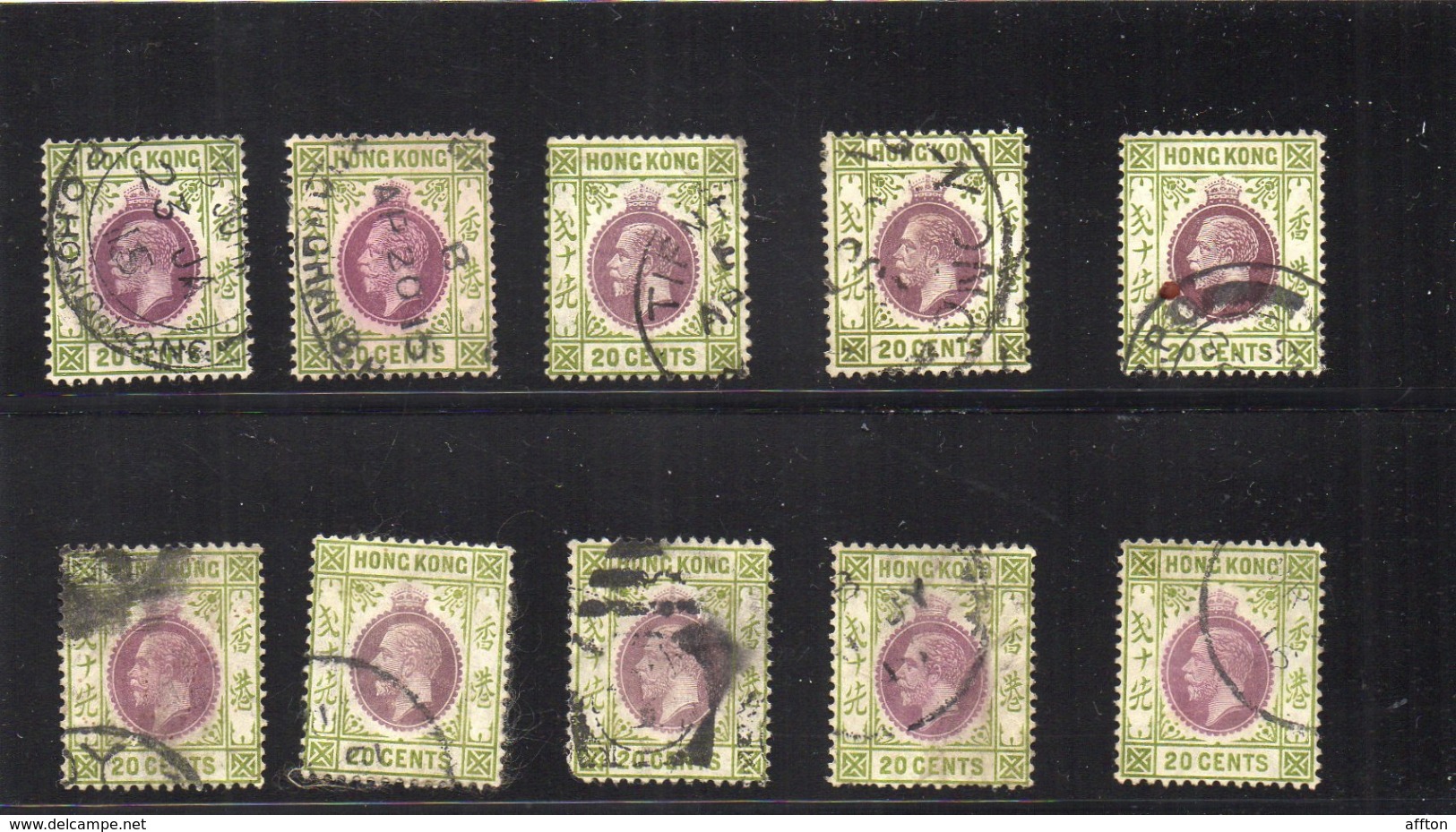 China British PO 10 Old Stamps Lot#892 - Gebruikt