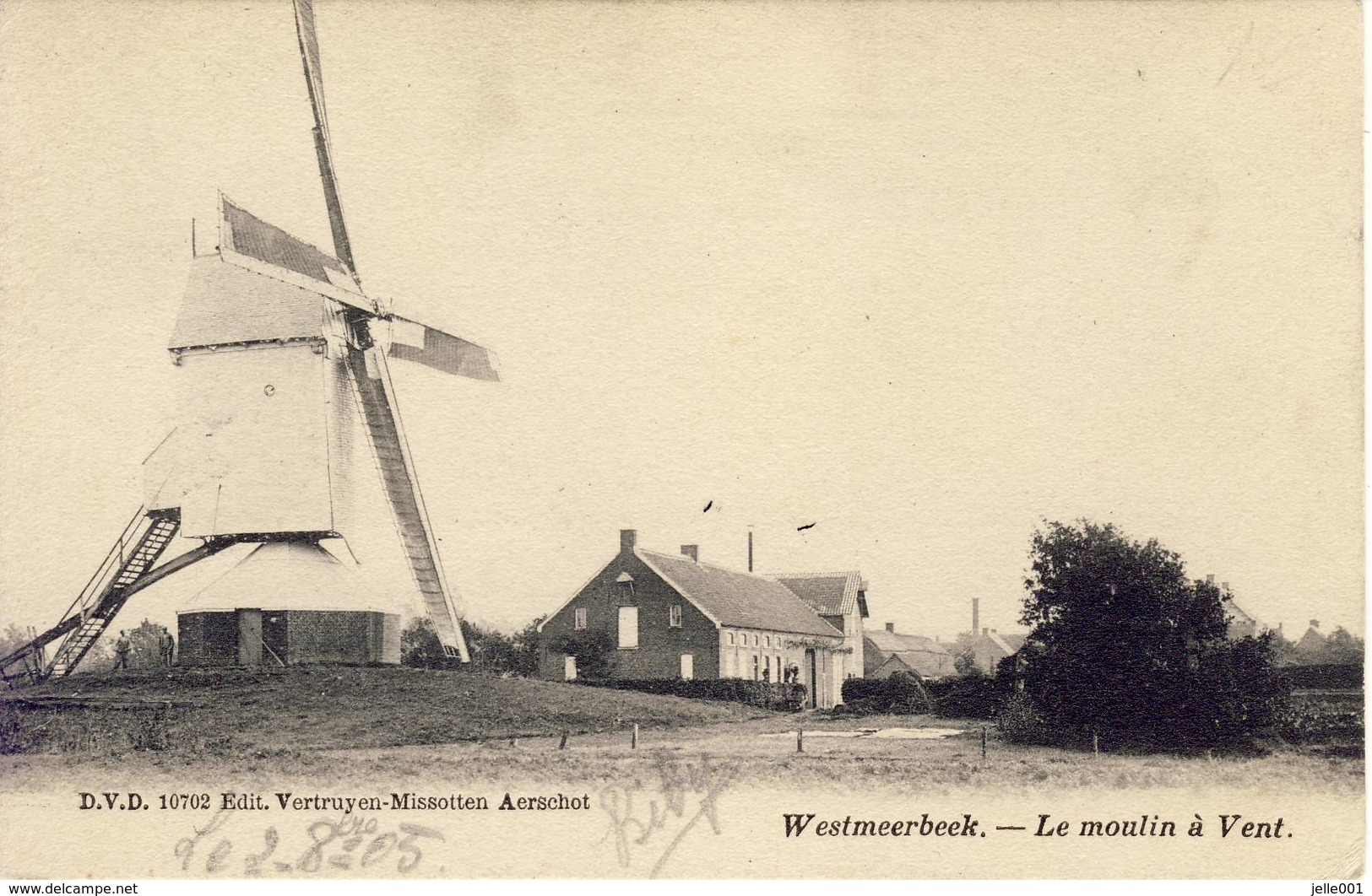 Westmeerbeek Hulshout Le Moulin à Vent Windmolen 1905  D.V.D. 10702 - Hulshout