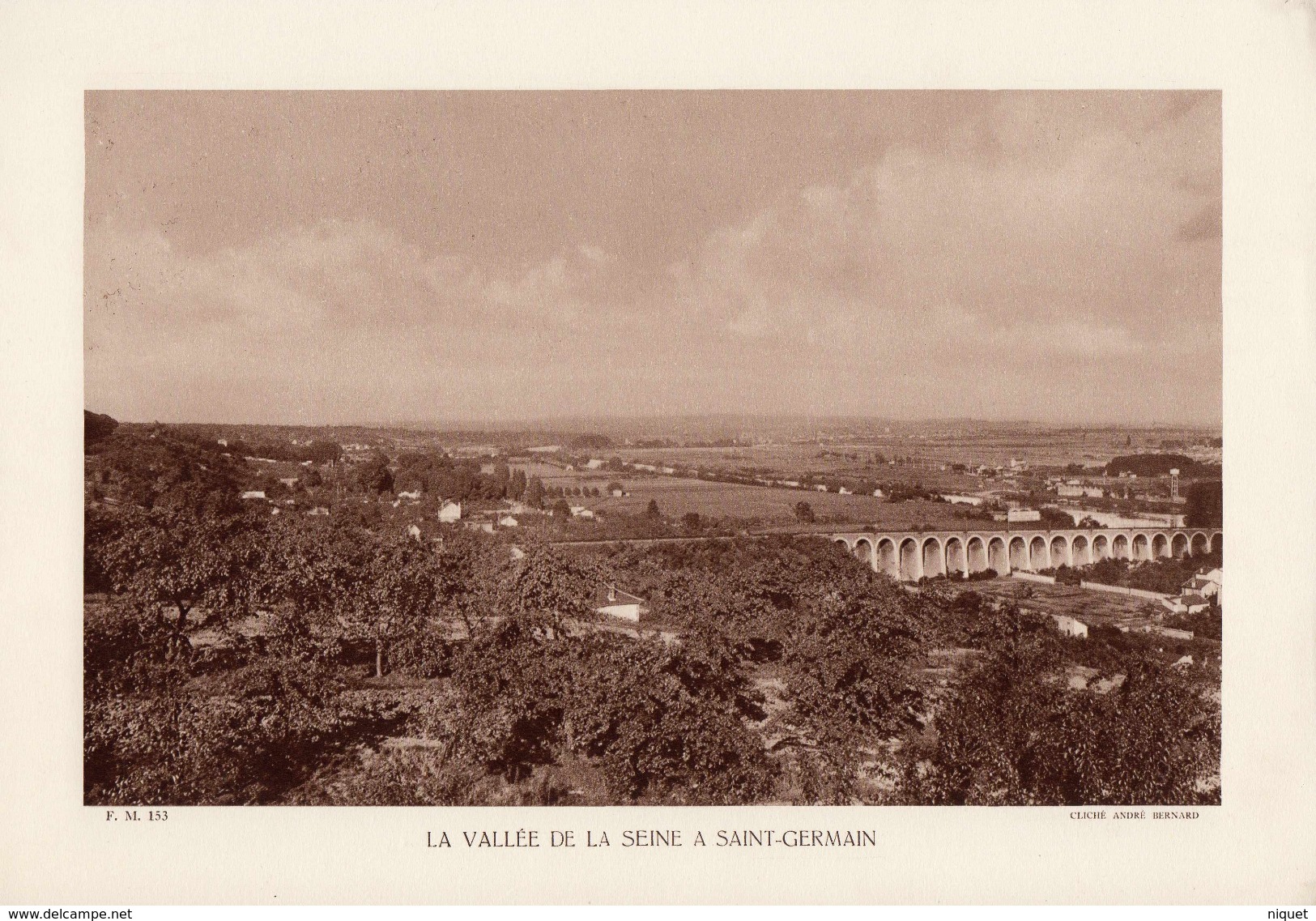 YVELINES, LA VALLEE DE LA SEINE A SAINT-GERMAIN,  Planche Densité = 200g, Format 20 X 29 Cm, (André Bernard) - Géographie