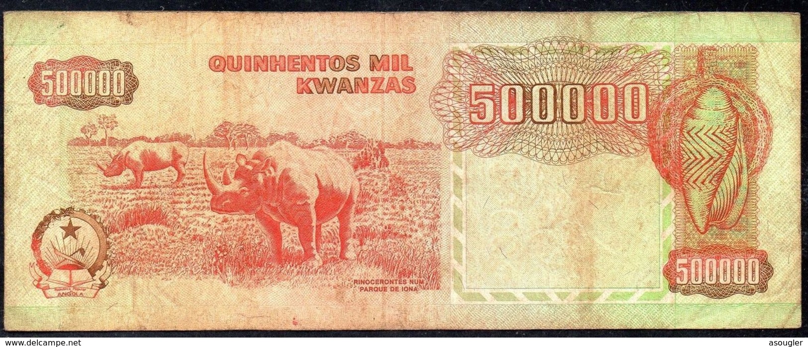 ANGOLA 500000 Kwanzas 1991 P-134 VG-F - Angola