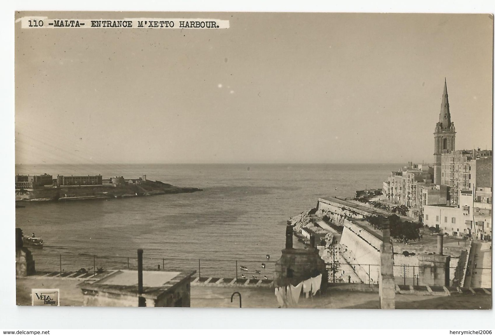 Malte - Malta Entrance  M 'xetto Harbour Carte Photo 1932 - Malta