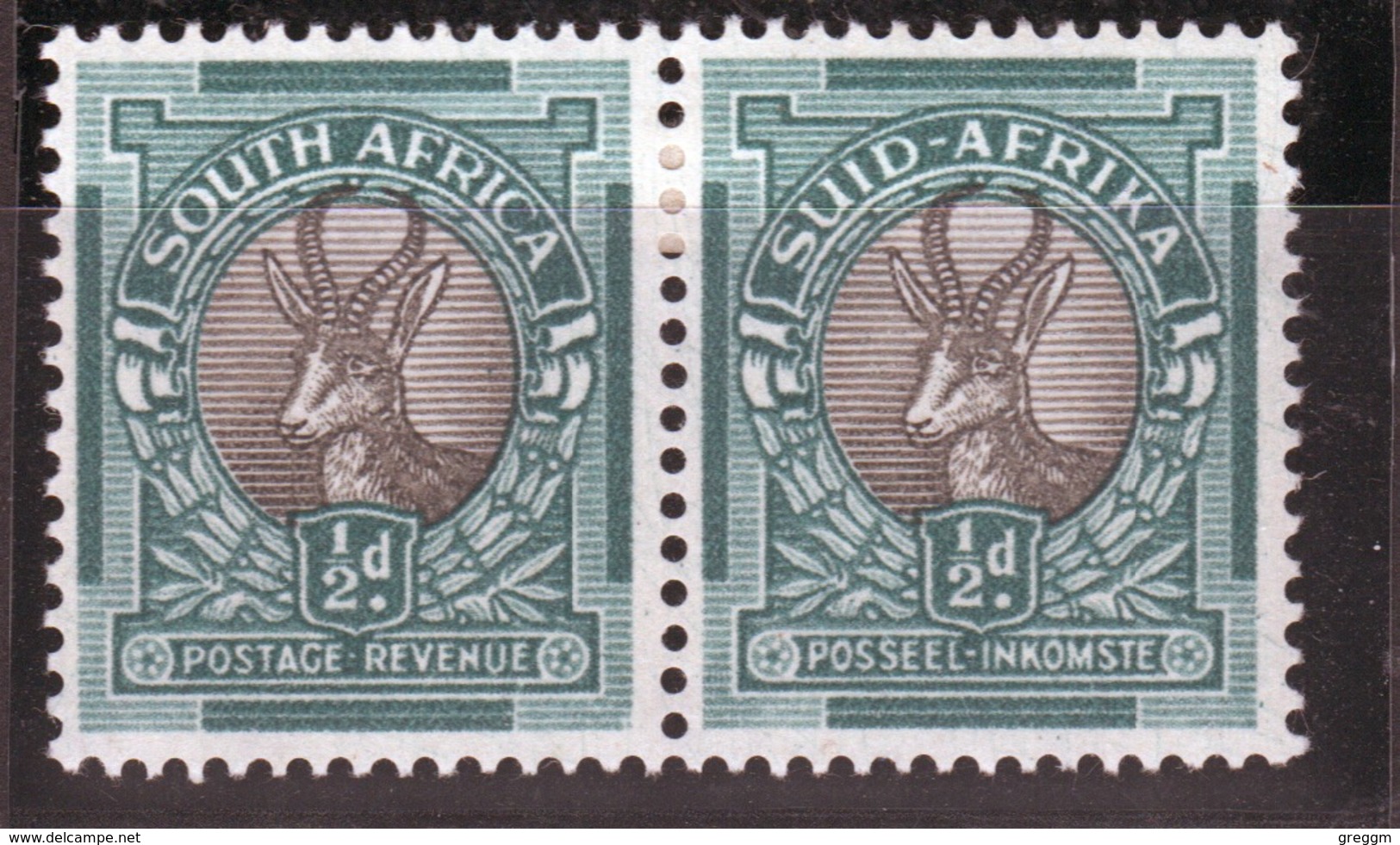 South Africa Sprinbok Pair 1937. - Unused Stamps