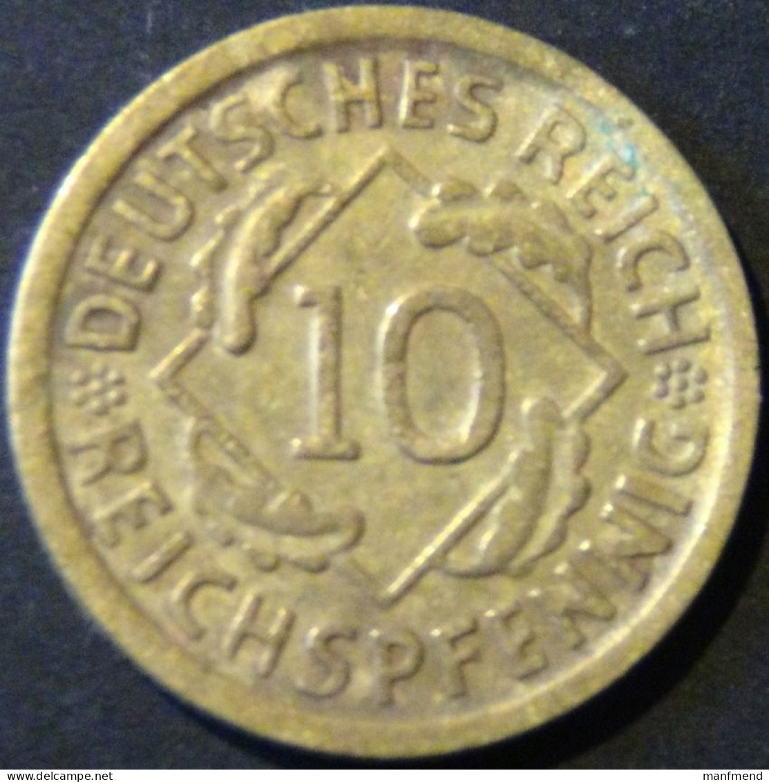Germany - Weimarer Republik - 1925 - KM 40 - 10 Reichspfennig - Mint D / München - F - Look Scans - 10 Renten- & 10 Reichspfennig