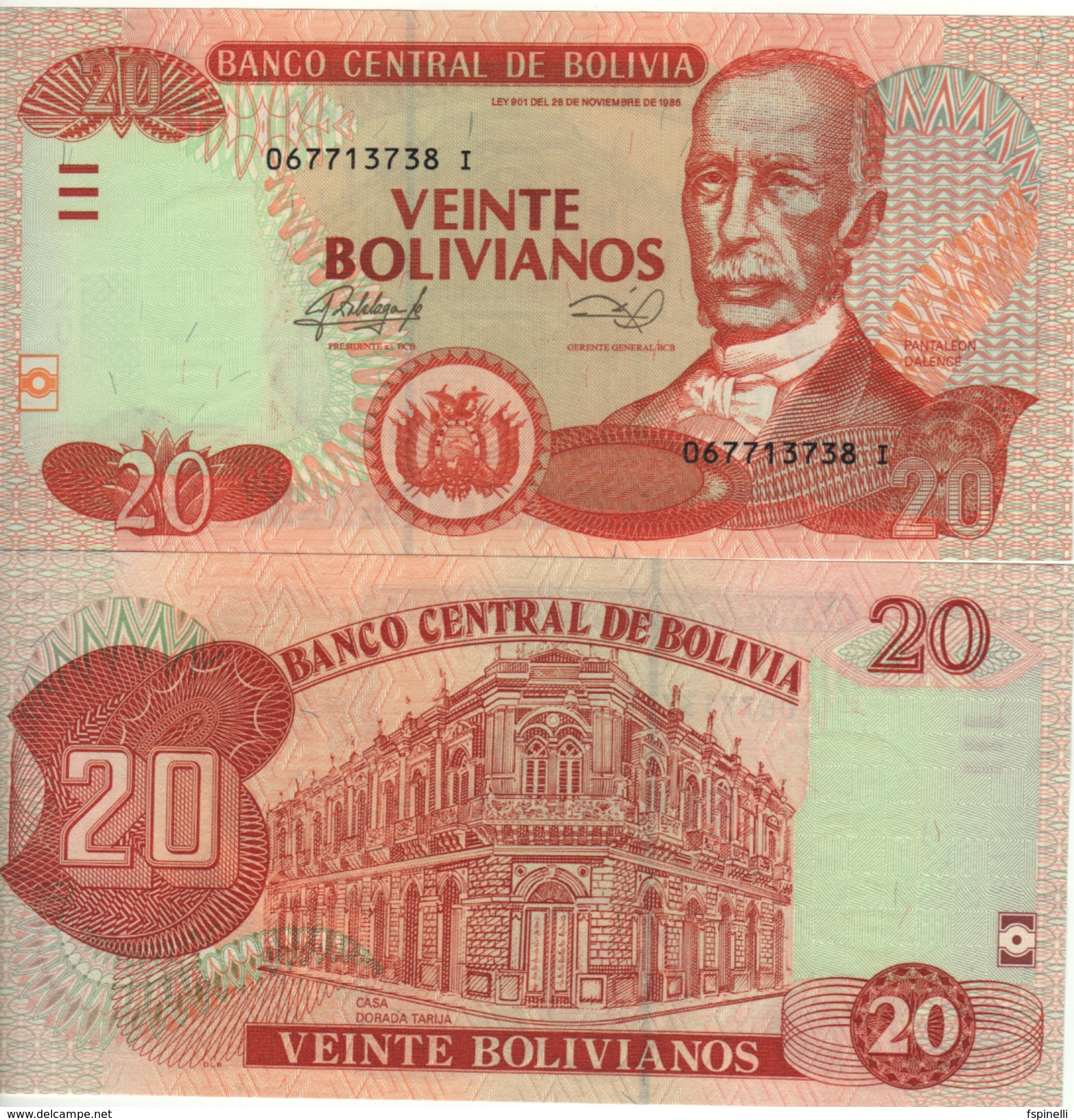 BOLIVIA   New 20 Bolivianos  Serie  I  (P234   2014 ) UNC - Bolivië