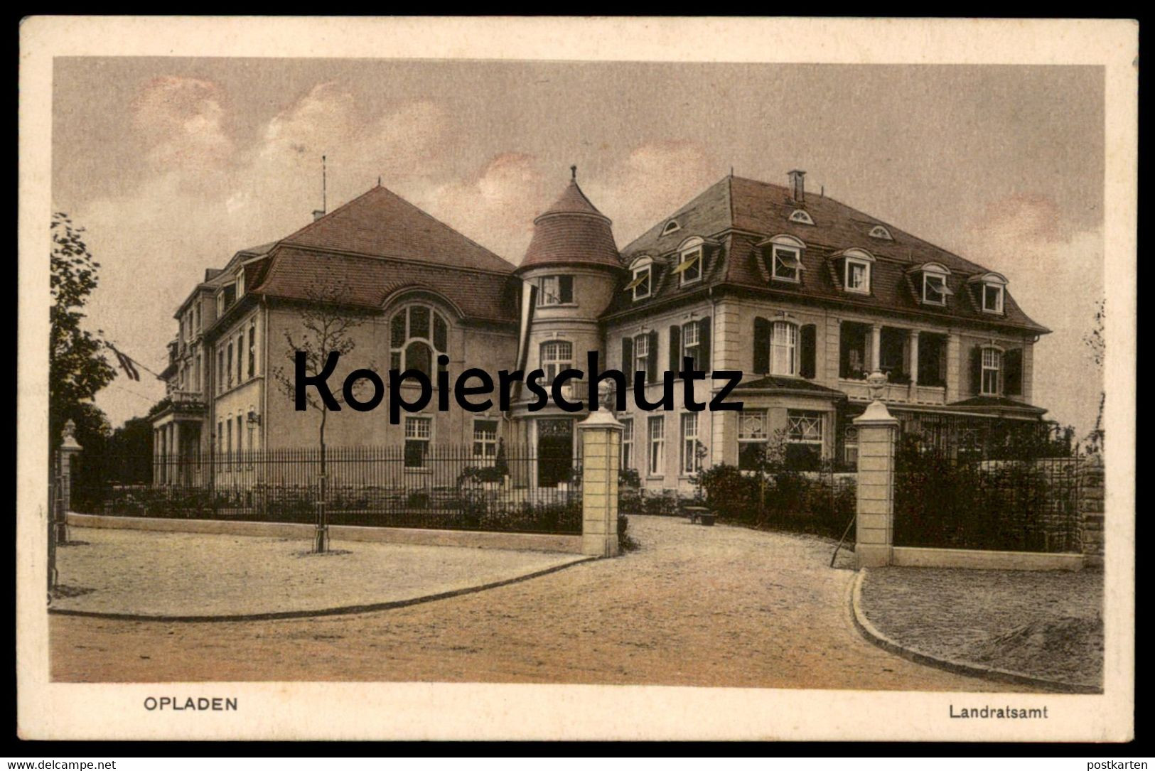 ALTE POSTKARTE LEVERKUSEN OPLADEN LANDRATSAMT Amt Villa Postcard Cpa AK Ansichtskarte - Leverkusen