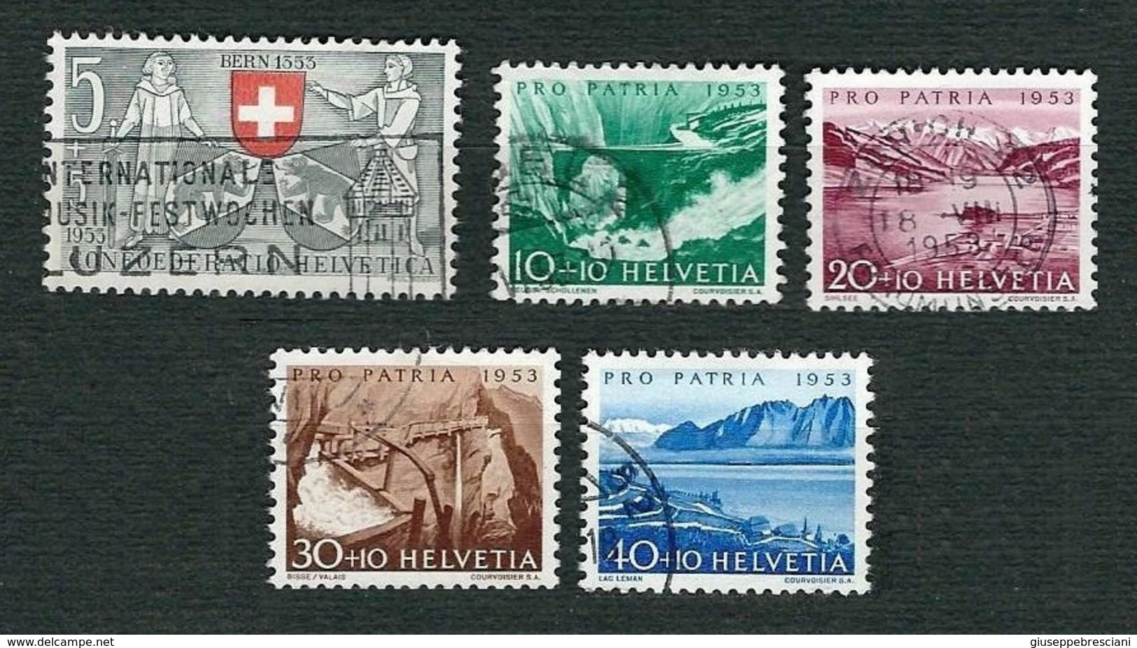 SVIZZERA 1953 - Pro Patria - Bern - Mi:CH 580-84 - Gebraucht