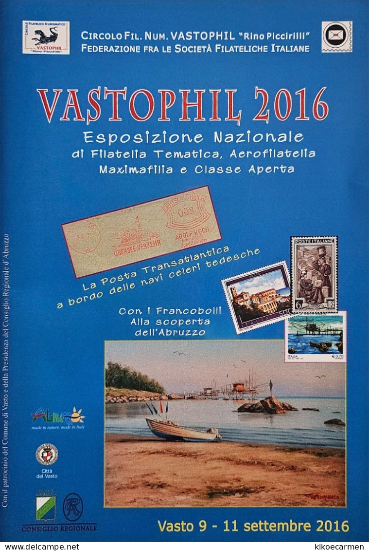 Storia Abruzzo, Nuraghi Sardegna, Navigation, Poetry Literature Poesia Vastophil 2016 Vastofil VASTO 54 Coloured Pages - Motive