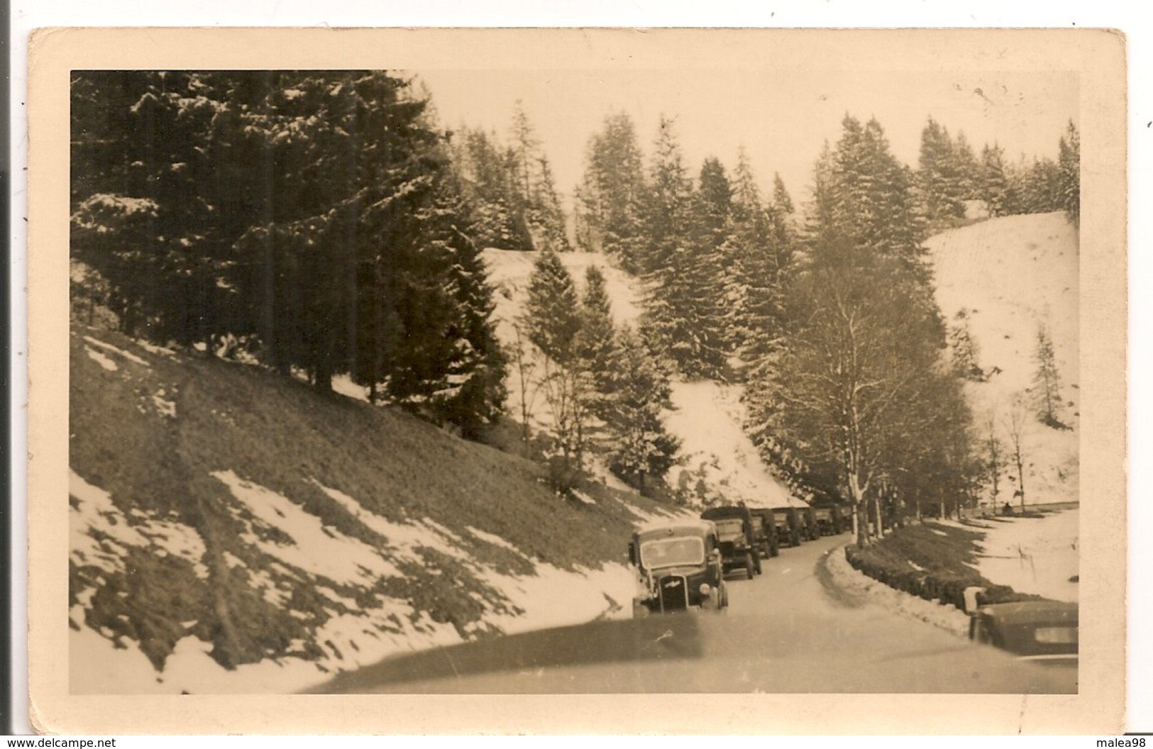 PHOTO  ::  CONVOI  MILITAIRE, En HIVER Dans LA NEIGE,,,TBE,,,, - Guerra, Militari