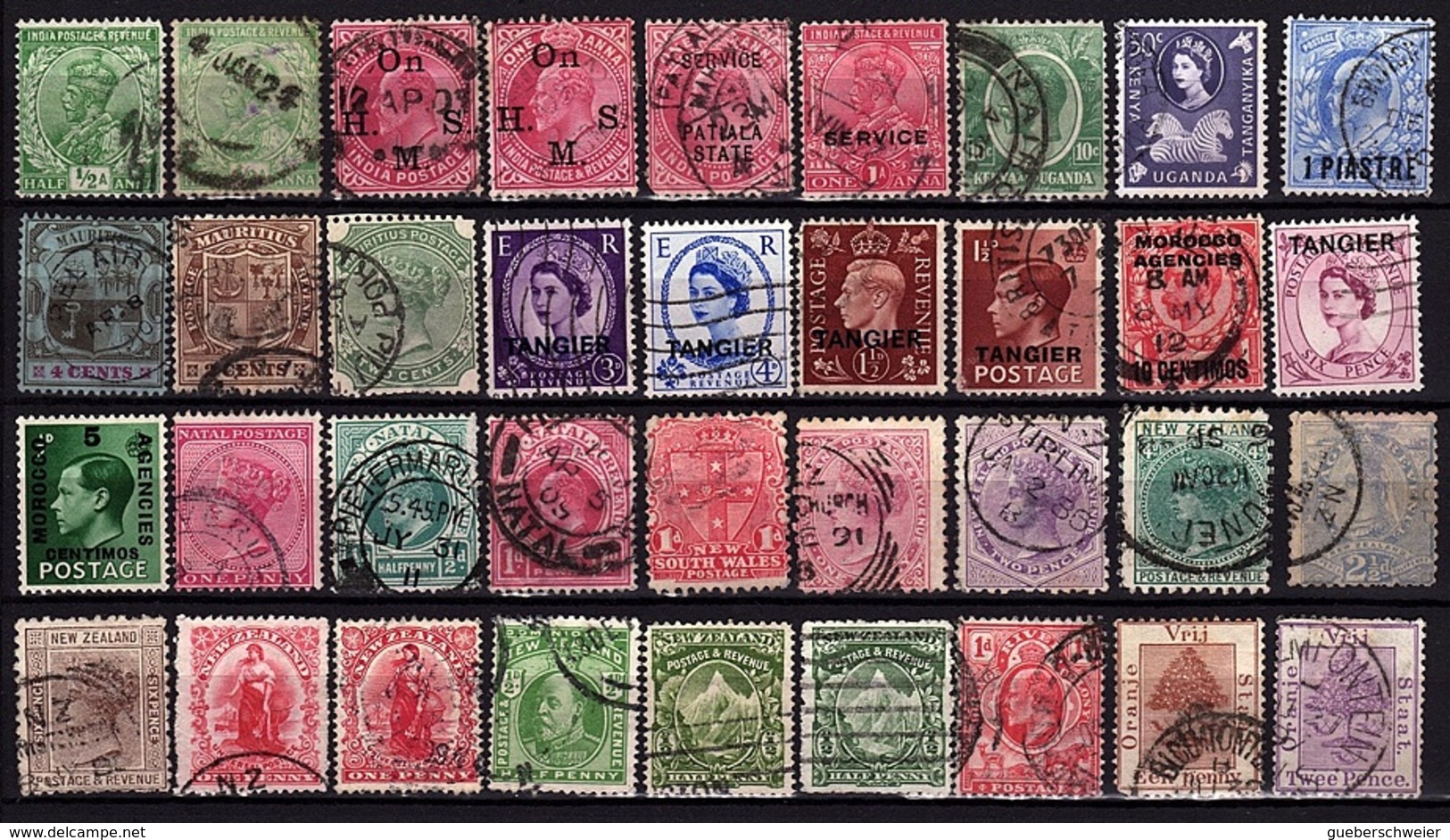 GB 138 - Lot De 95 Valeurs Oblitérées De Diverses Colonies Britanniques à Voir 3 Scan - Autres & Non Classés