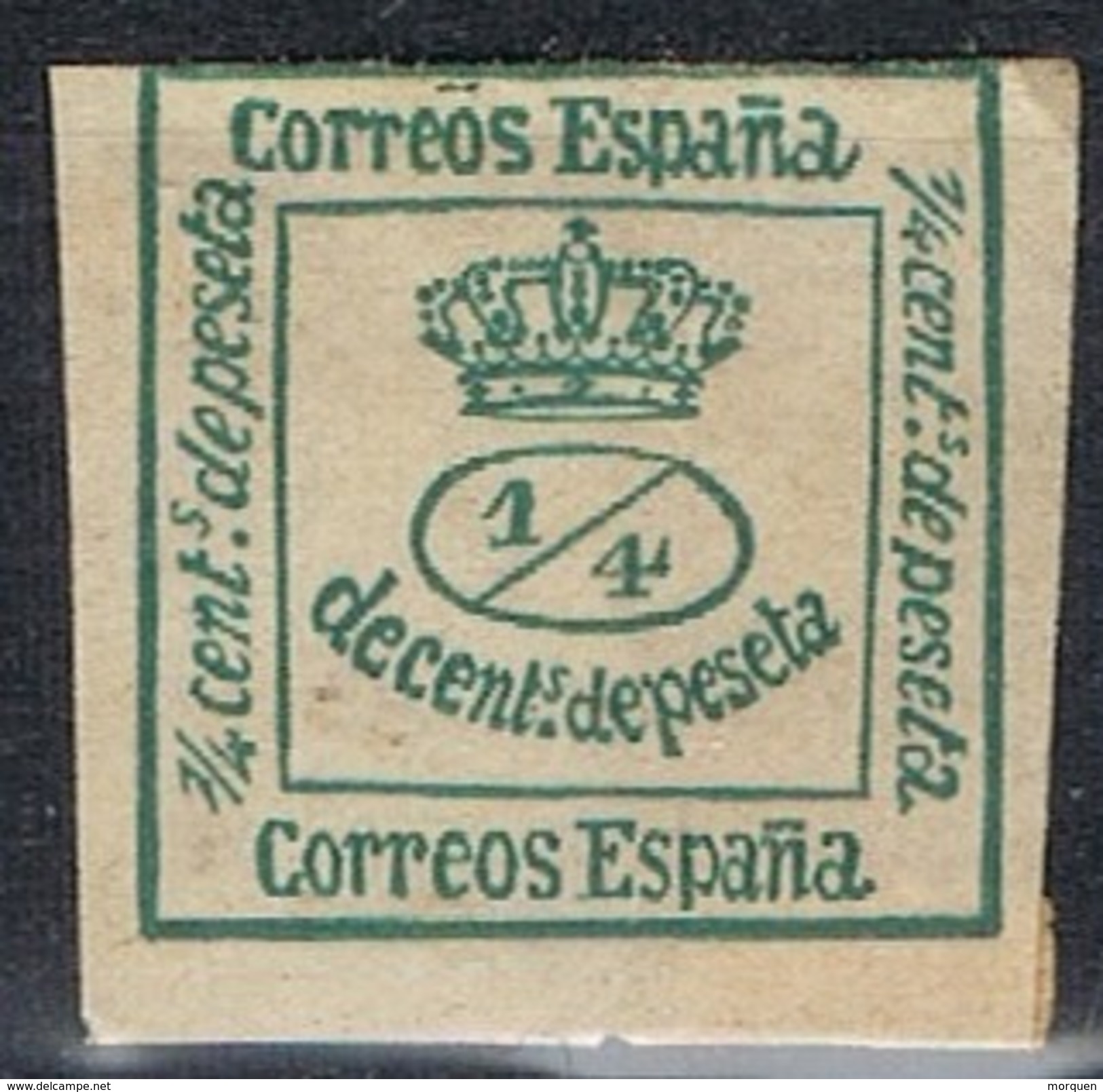 Sellos 1 Cuartillo 1877, Variedad Impresion, Num  173 * - Unused Stamps