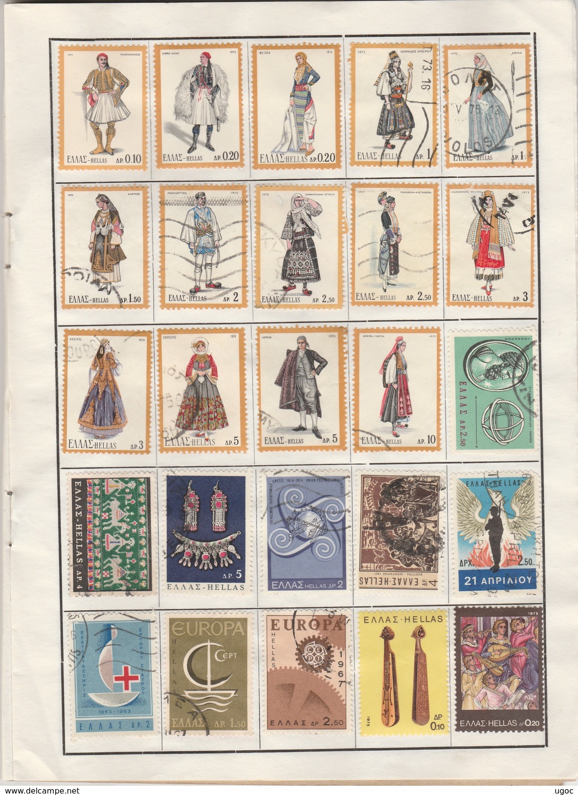 - GRECE - Lot De 100 Timbres Sur Charnières - 001 - Sammlungen