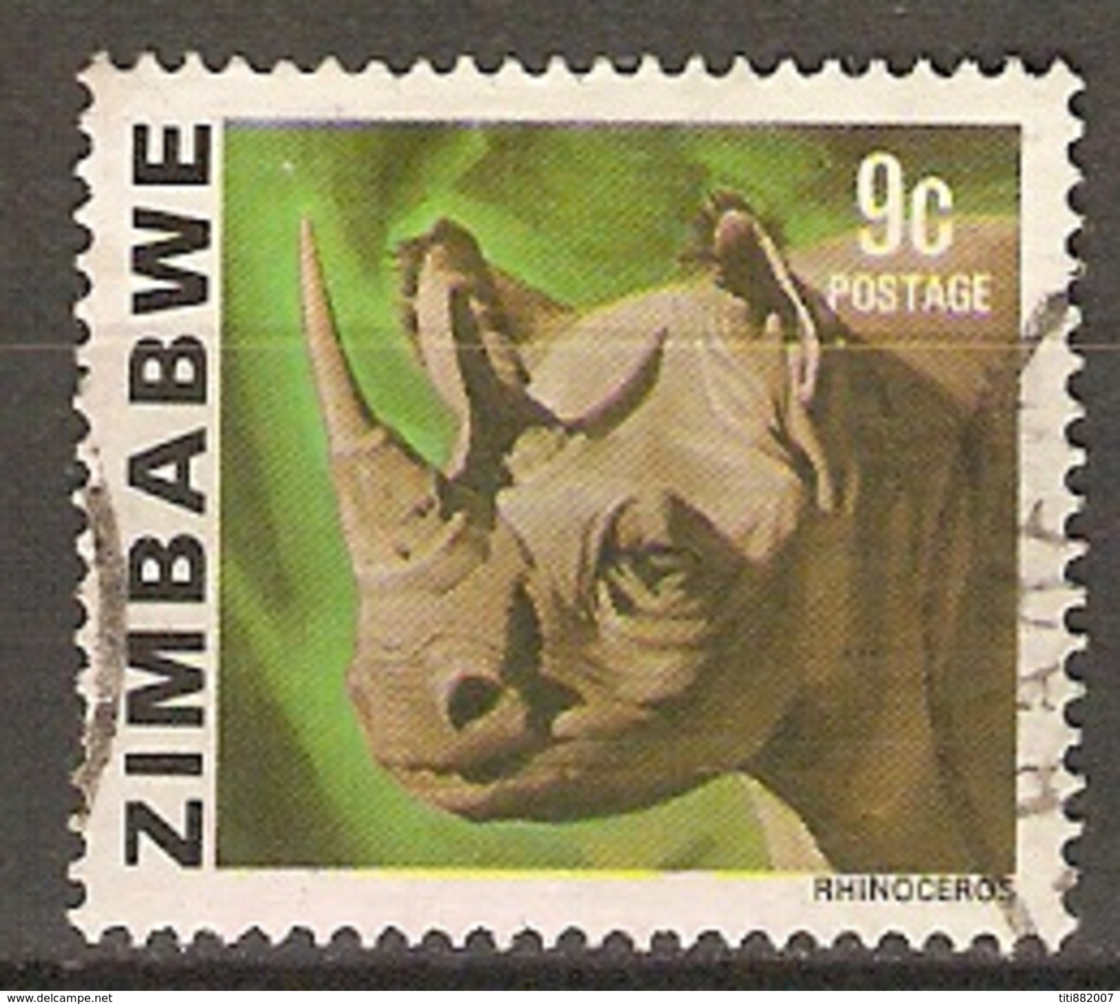 ZIMBABWE   -   RHINOCEROS   -   Oblitéré - Rhinozerosse