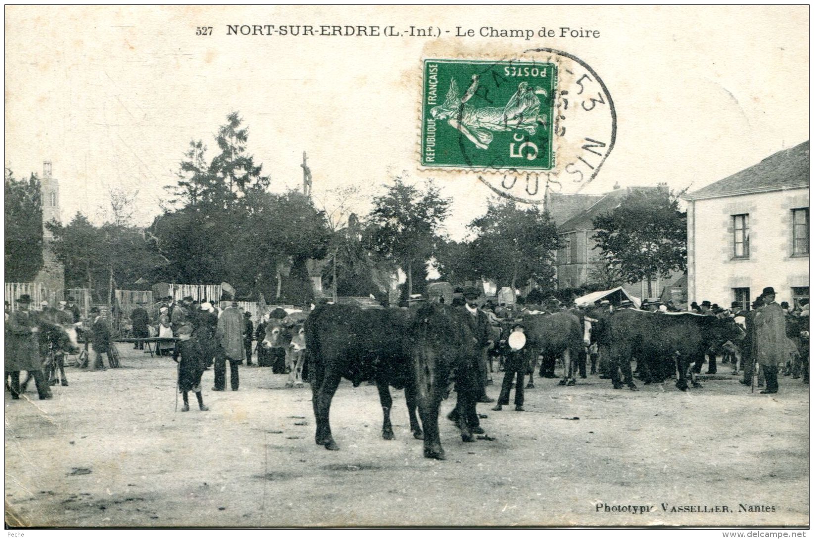 N°33828 -cpa Nort Sur Erdre -le Champ De Foire- - Fiere