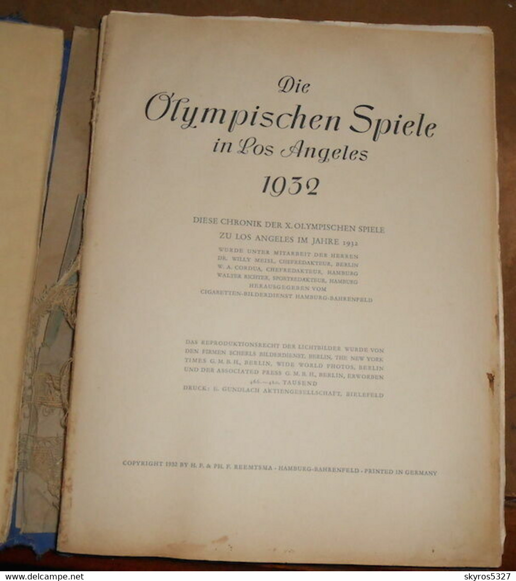 Die Olympischen Spiele In Los Angeles 1932 - Autres & Non Classés