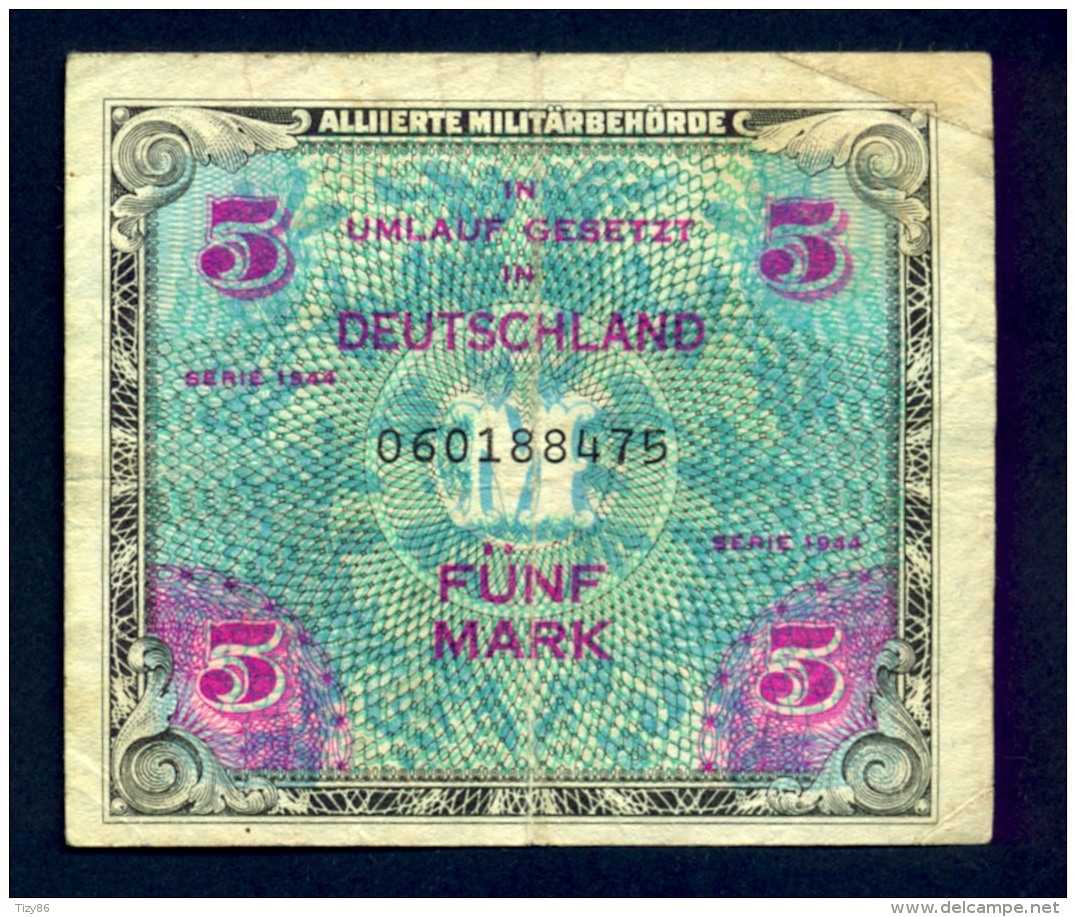 Banconota Germania 5 Mark 1944 - Da Identificre