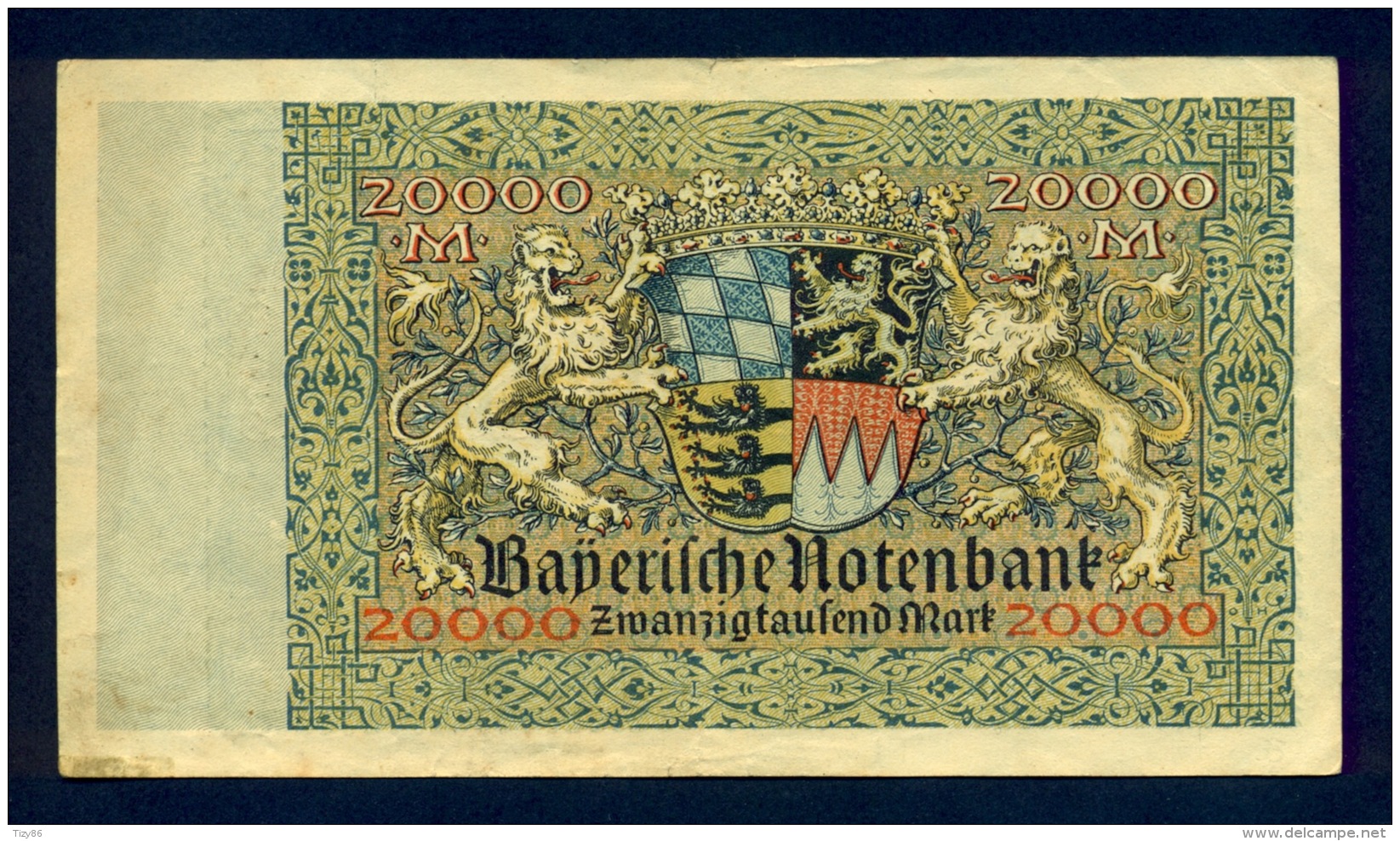 Banconota Germania 20000 Mark Monaco 1923 - A Identifier