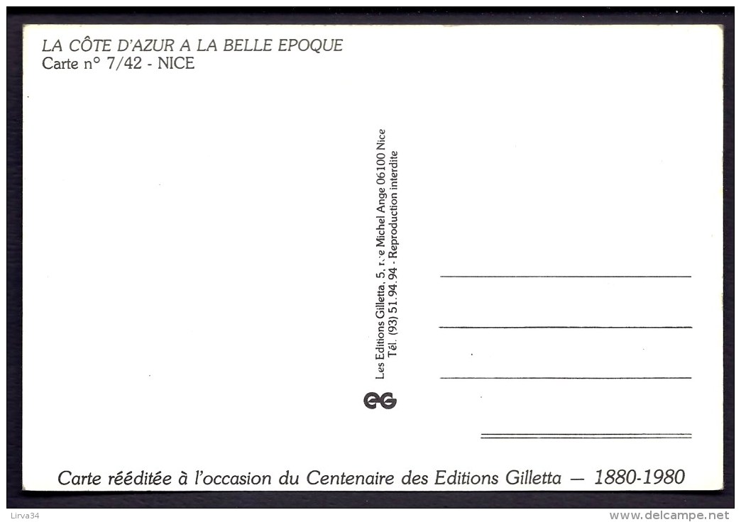 CP N°7/42 DU CENTENAIRE DES EDITIONS GILLETTA- 1880-1980- NICE- LA POISSONNERIE- TRES BELLE ANIMATION- 2 SCANS - Street Merchants