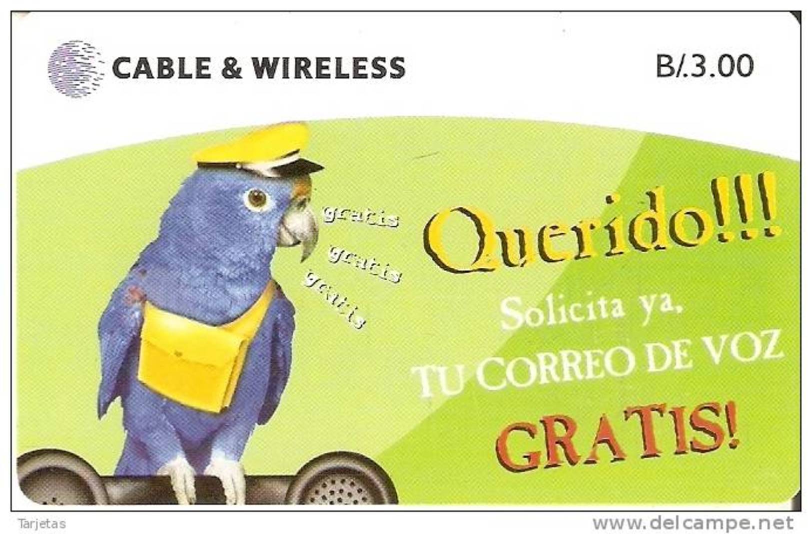 TARJETA DE PANAMA DE UN LORO (BIRD-PAJARO-PARROT) - Perroquets