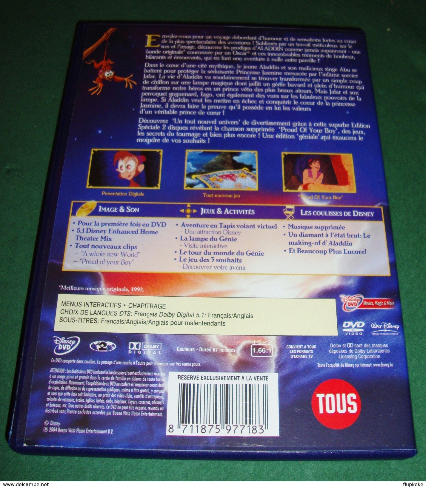 Dvd Zone 2 Aladdin (1992) 2 DVD Édition Collector Spéciale Vf+Vostfr - Dessin Animé