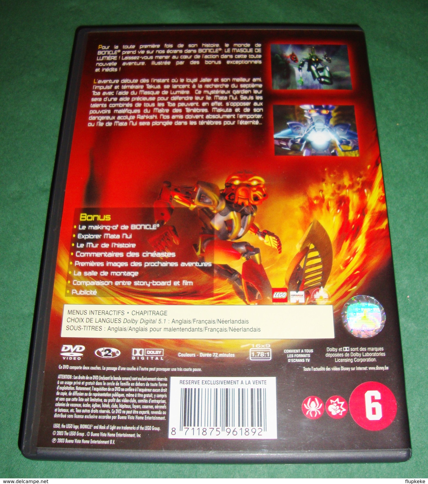 Dvd Zone 2 Bionicle  Le Masque De Lumière - Le Film (2003) Bionicle: Mask Of Light Vf+Vostfr - Animation
