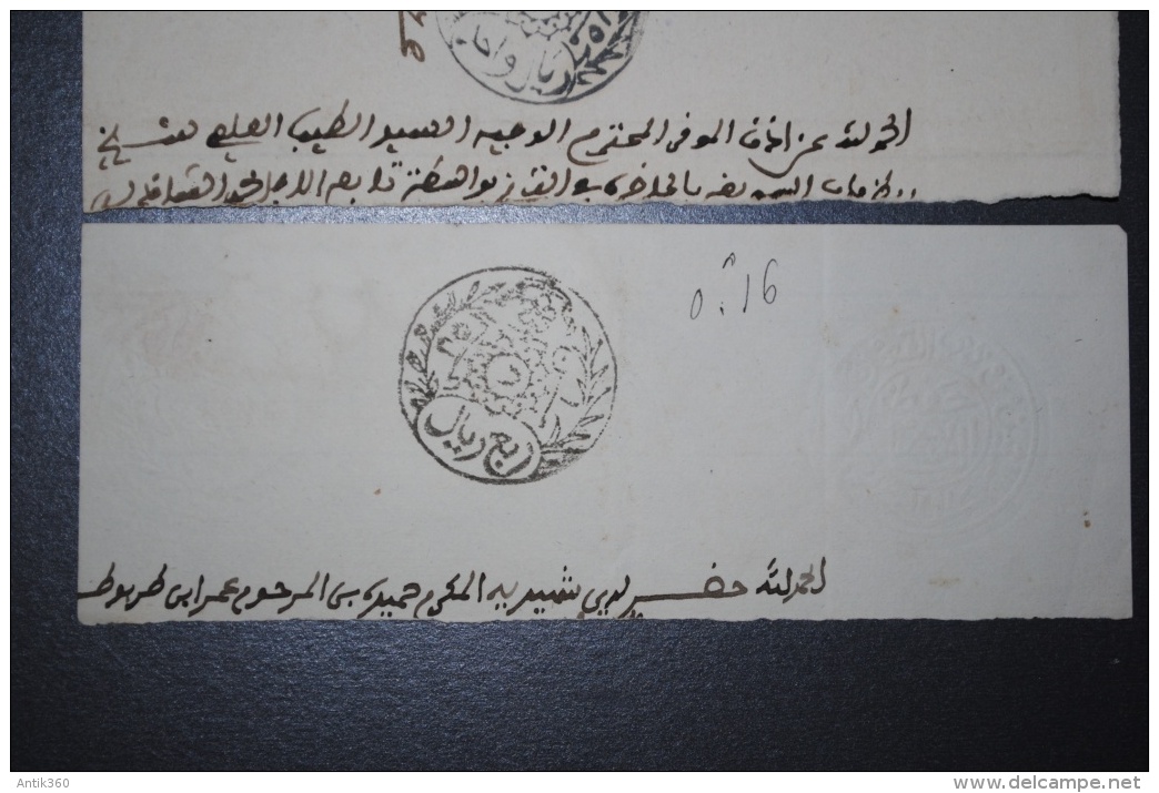 Lot De 2 Anciens Cachet De Généralités ? En Arabe à Voir - Gebührenstempel, Impoststempel