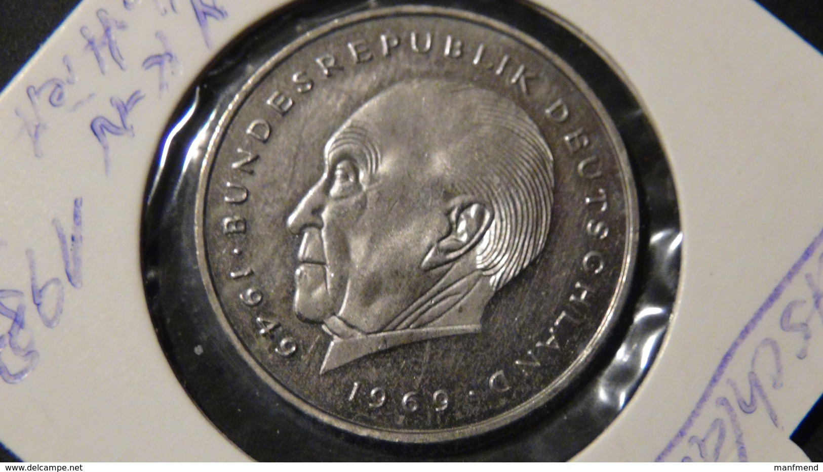 Germany - 1987 - 2 Mark - Konrad Adenauer - Mintmark "J" - Hamburg - KM 124 - VF - Look Scans - 2 Mark