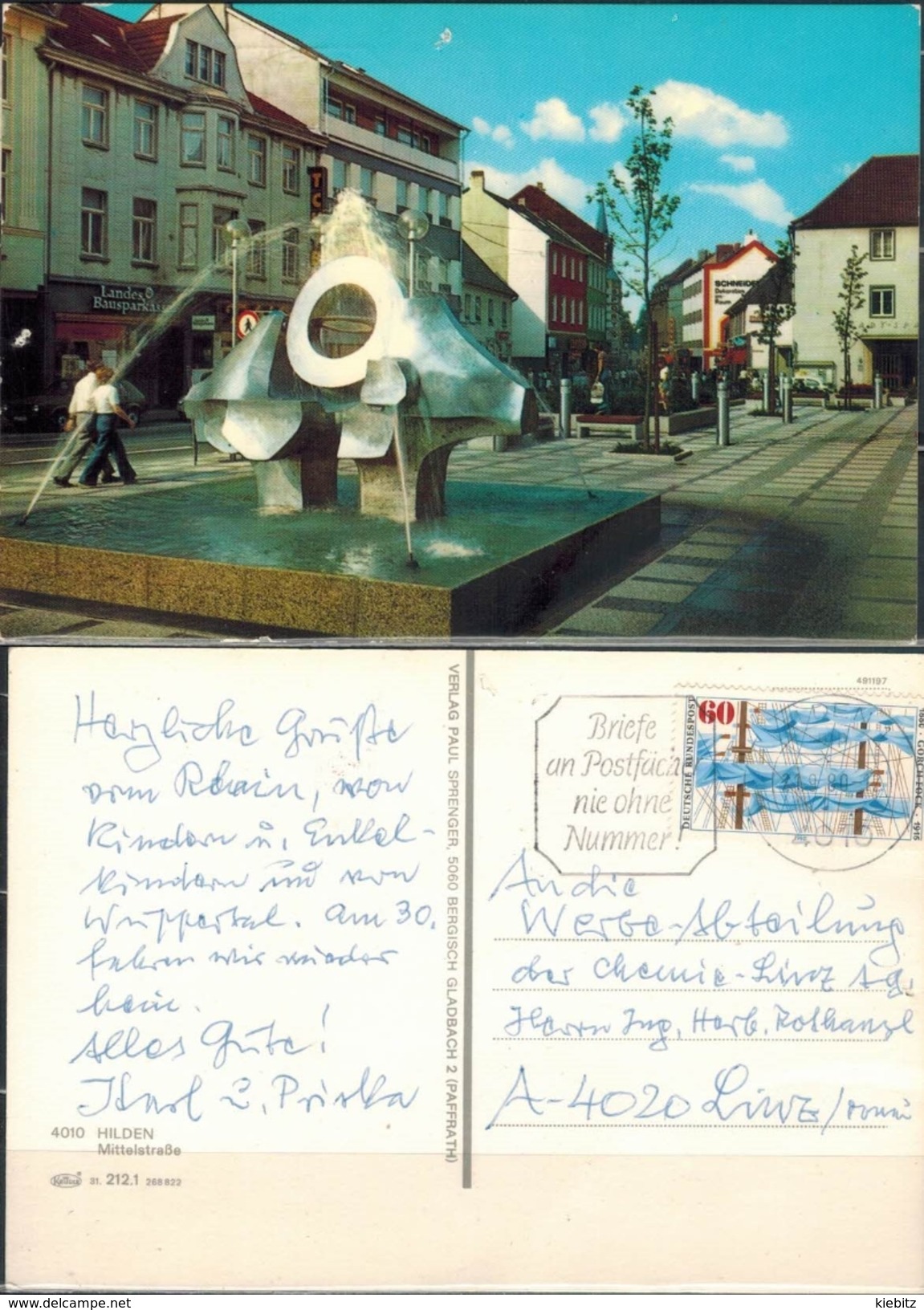 NRW - Hilden - Mittelstrasse SStmp. Gelaufen 1980 - Hilden