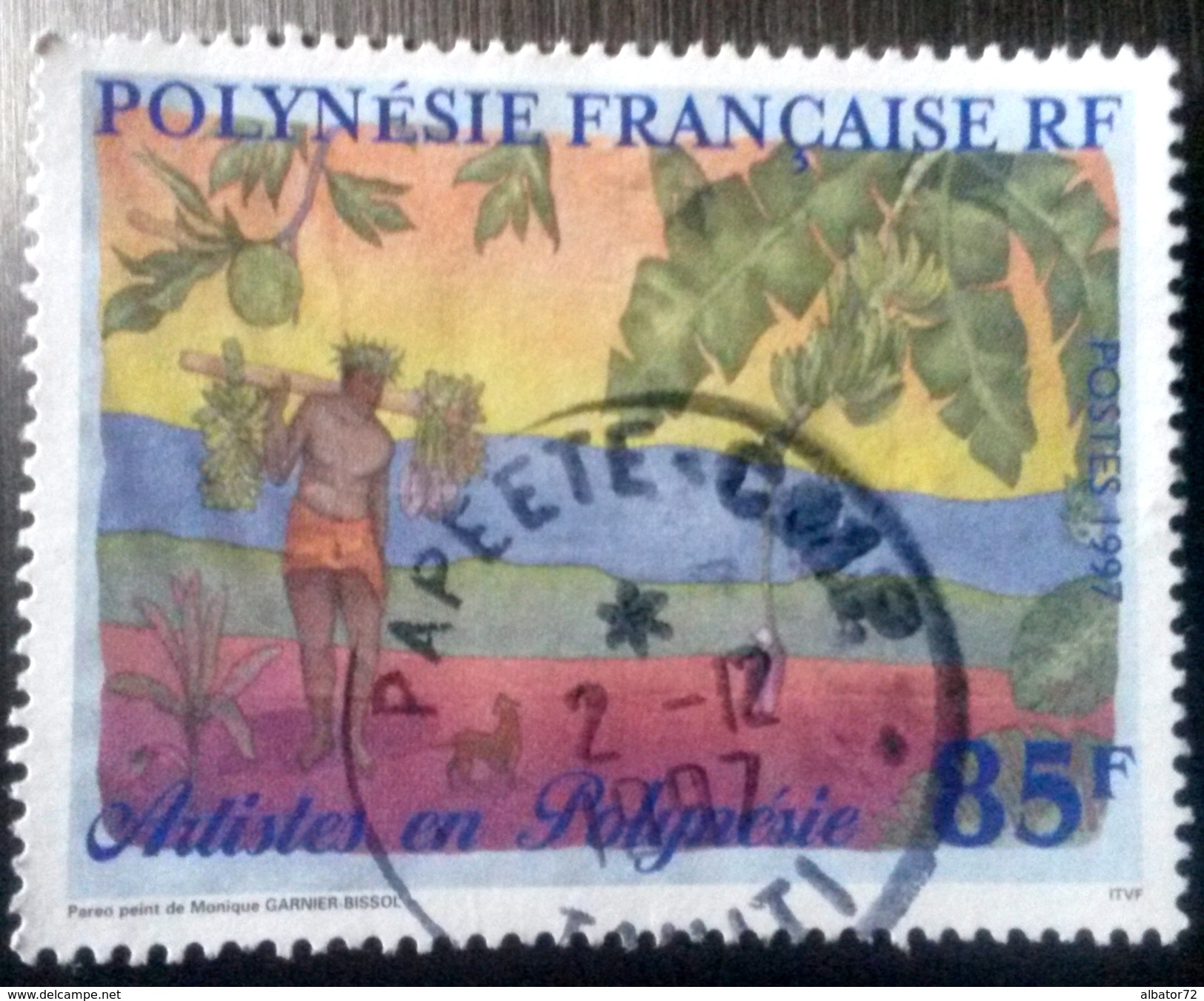 &hearts; Polynésie YT N° 549 -  Artistes En Polynesie  -  1997 - Oblitéré - Oblitérés