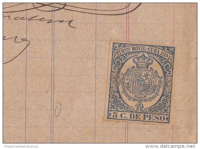 E5224 SPAIN ESPAÑA CUBA 1894 HARDWRE TUBERIAS DE HIERRO HOJALATERIA - Documentos Históricos
