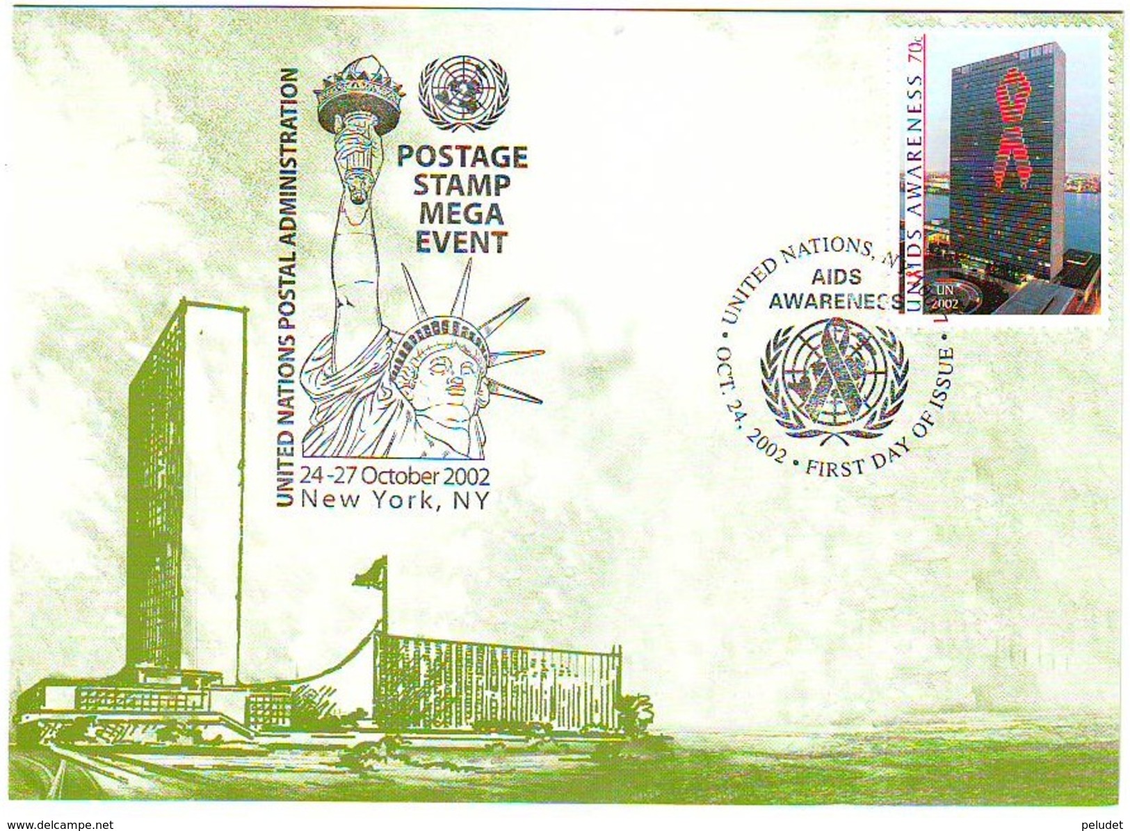 U.N. - UNITED NATIONS POSTAL ADMINISTRATION - NEW YORK - POSTAGE STAMP MEGA EVENT 2002 - SPECIAL CANCEL - Maximum Cards