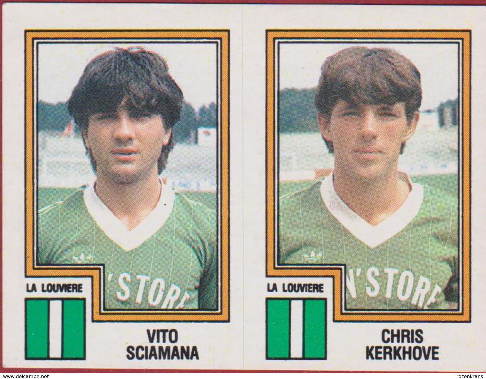 Panini Football Belgique Belgie 84 1984 La Louviere RAA Louviéroise Sticker Nr. 404 Vito Sciamana Chris Kerkhove - Sports