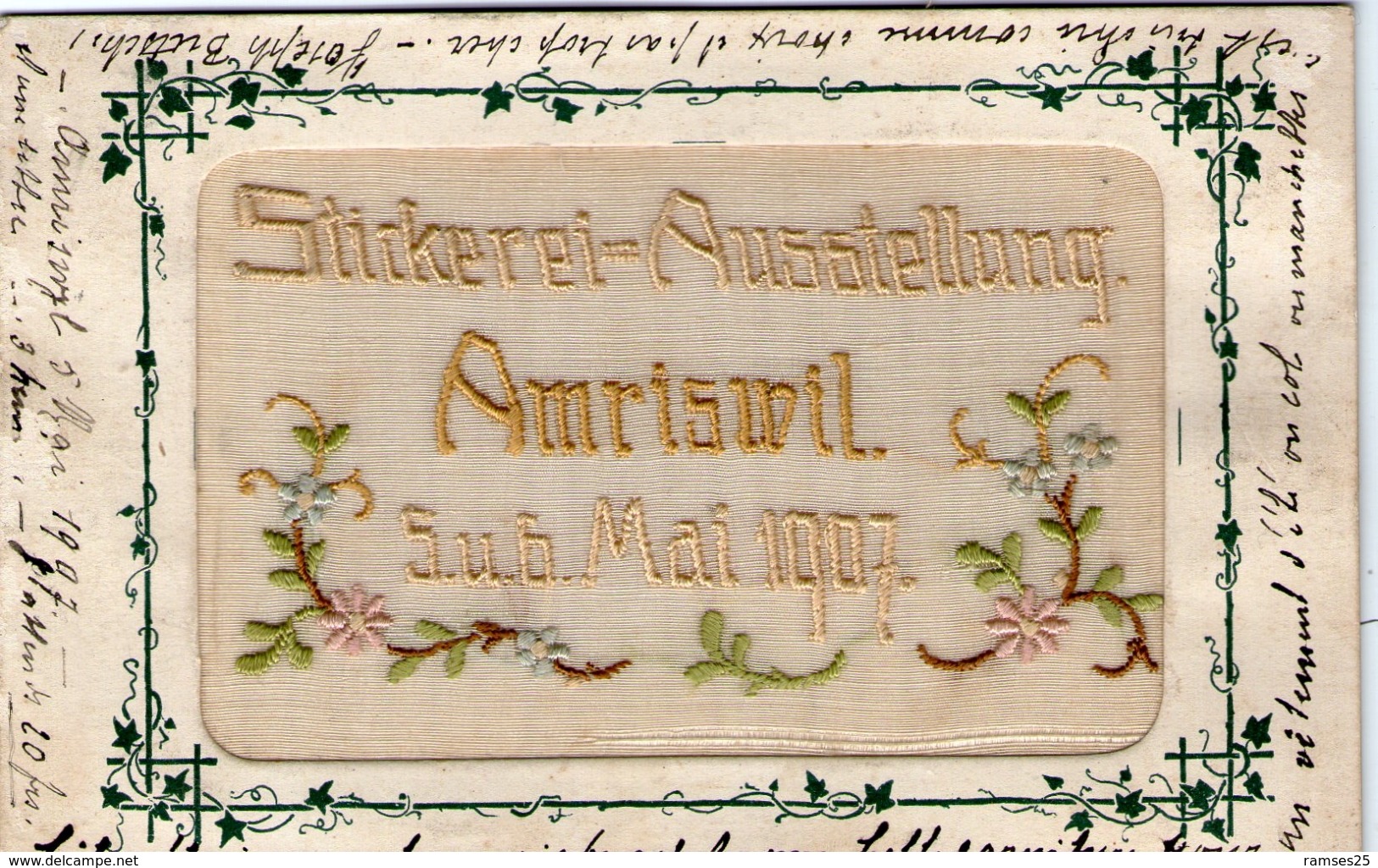 (11) CPA Brodée Amritswil  Suckerei  Ausstellung Amriswil S.u.b  Mai 1907 (bon Etat) - Amriswil