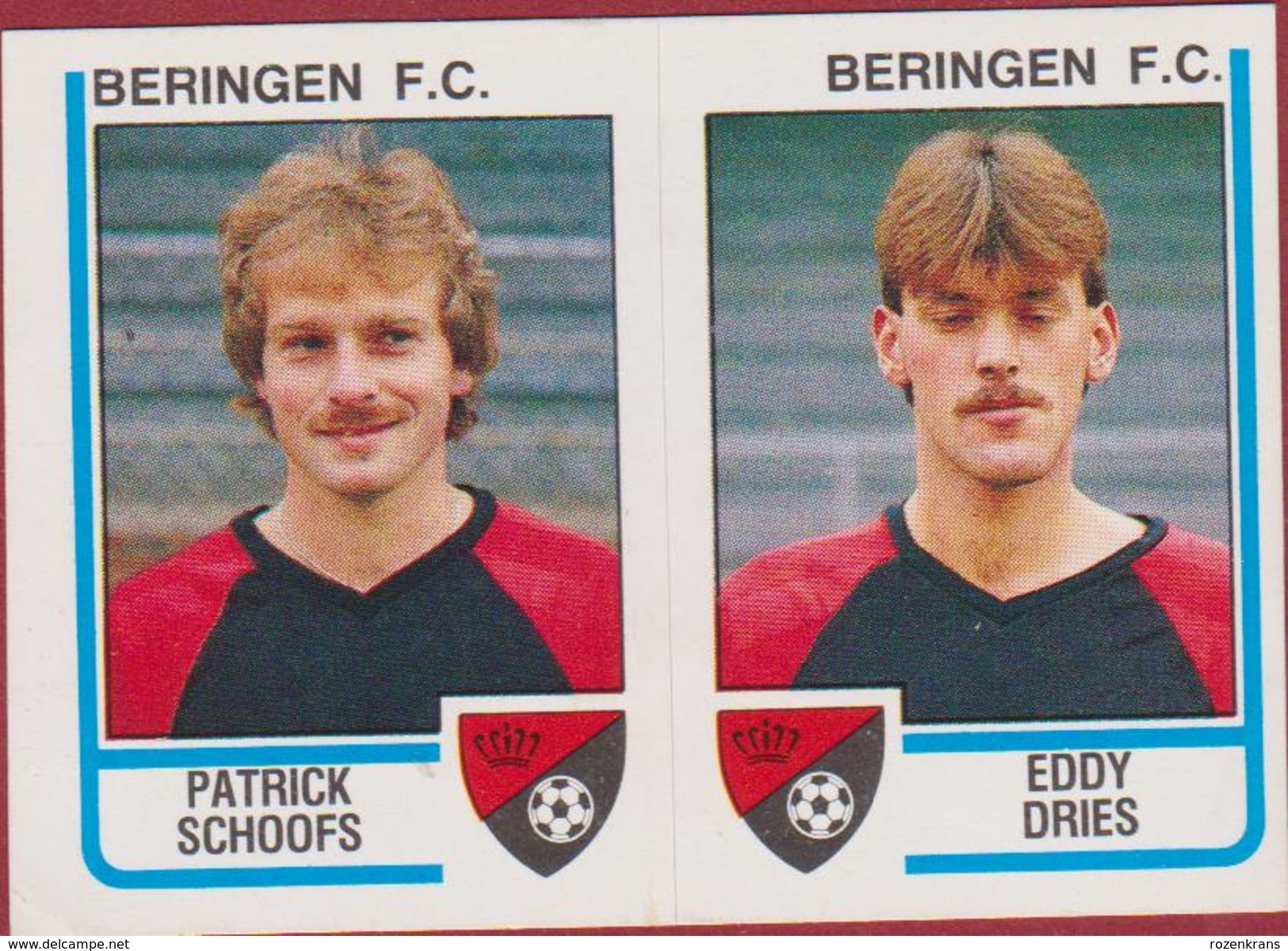 Panini Football Belgie Belgique 86 Voetbal 1986 Sticker FC Beringen Nr. 382 Patrick Schoofs Eddy Dries - Sport