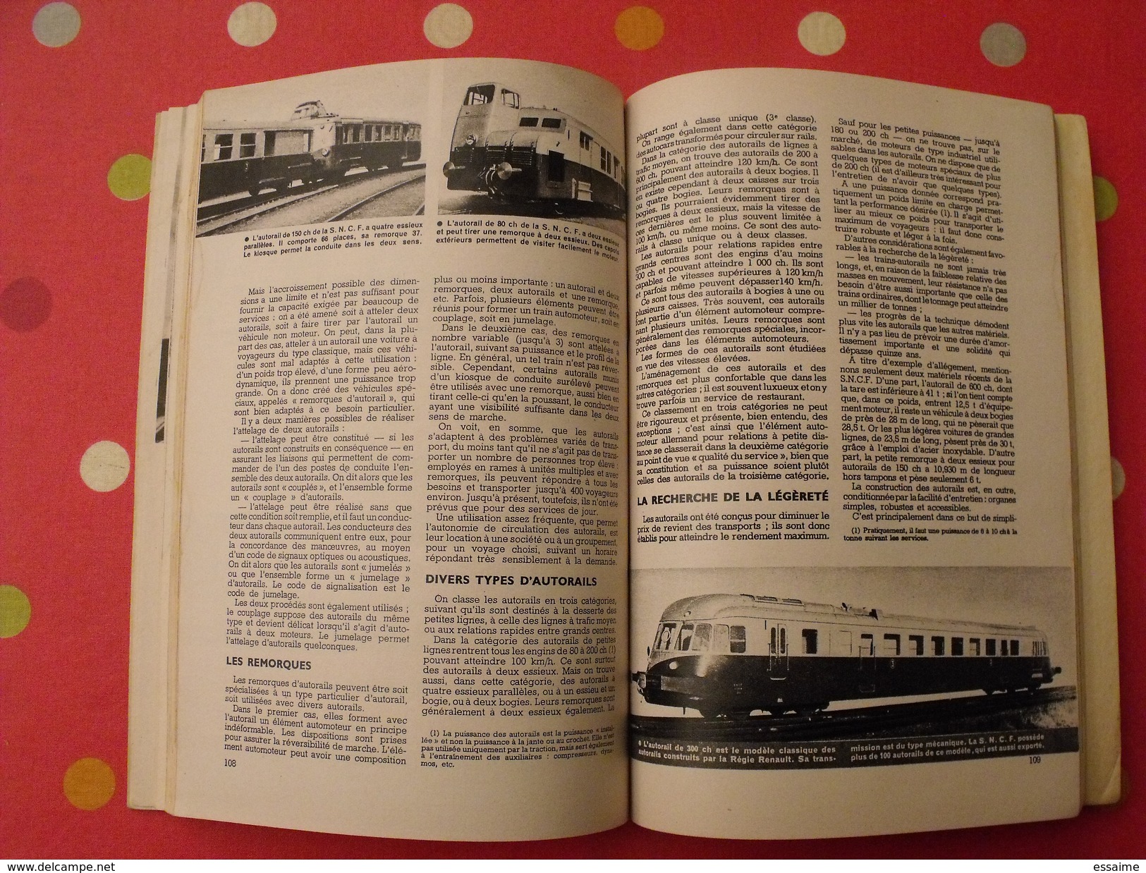 Science et Vie. n° spécial chemins de fer 1952. illustrations train locomotive micheline autorail