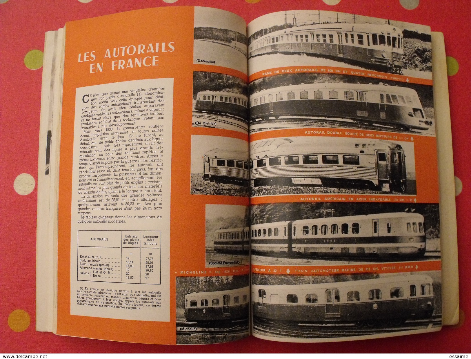 Science et Vie. n° spécial chemins de fer 1952. illustrations train locomotive micheline autorail