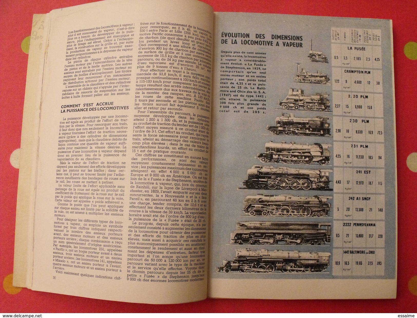 Science et Vie. n° spécial chemins de fer 1952. illustrations train locomotive micheline autorail