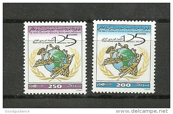 2002-Libya- The 125th Anniversary Of Universal Postal Union- UPU-Complete Set-2 Stamps MNH** - Libia