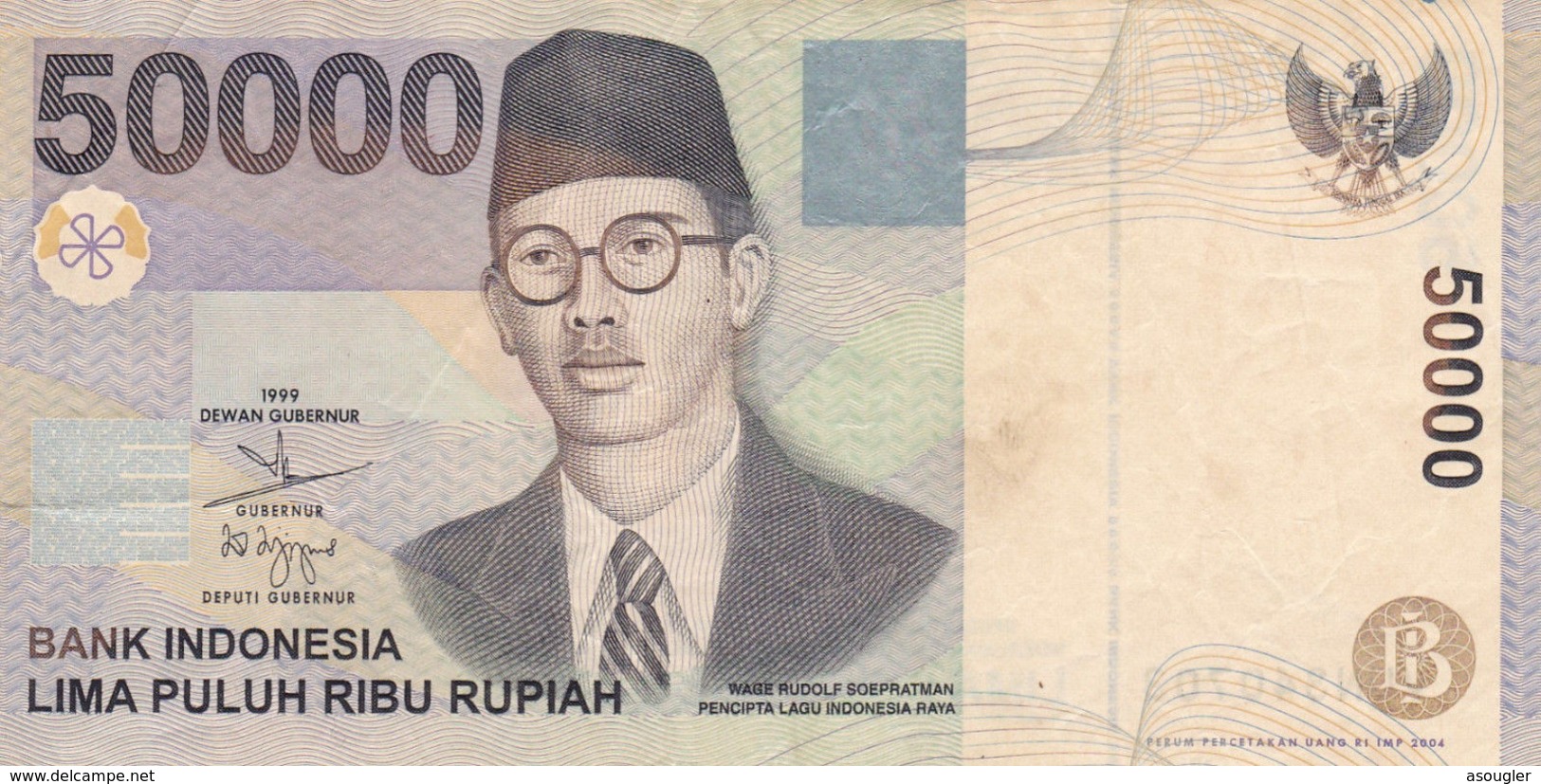 INDONESIA 50000 Rupiah 1999 (2004) P-139f VF - Indonesia