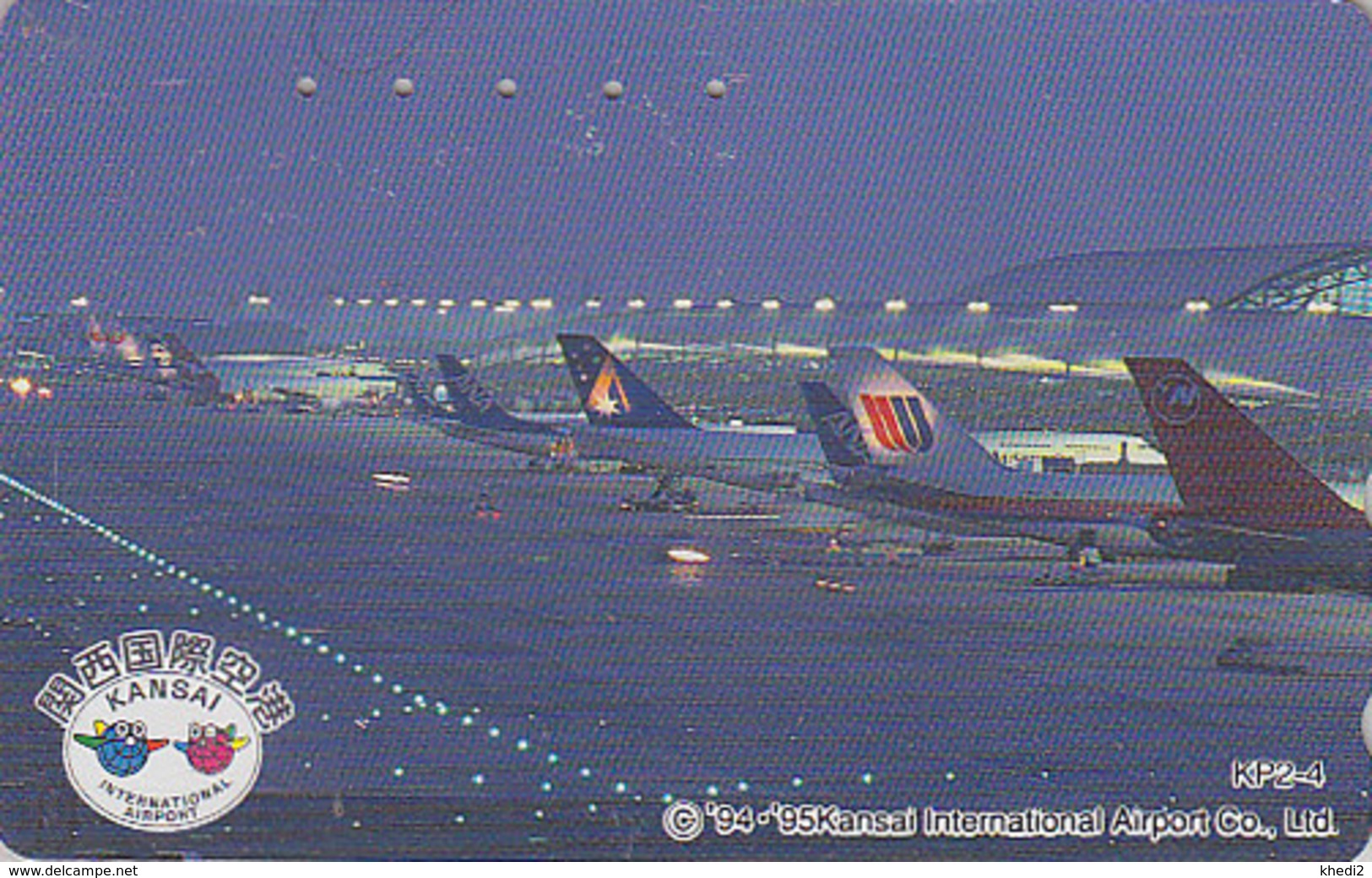 Télécarte Japon / 110-011 - AVIATION - UNITED AIRLINES / USA & KANSAI AIRPORT - Airplane Japan Phonecard - Avion 2140 - Avions