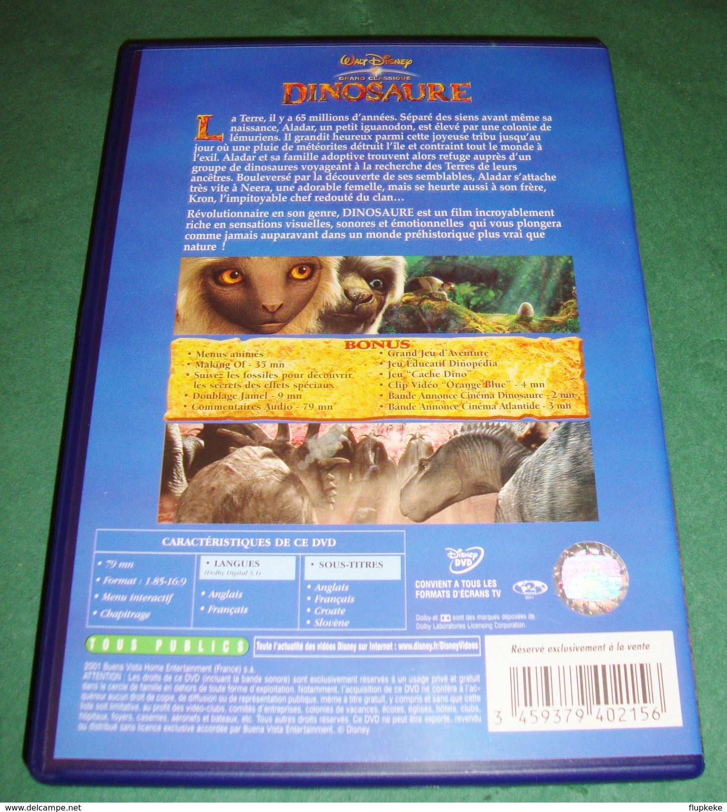 Dvd Zone 2 Dinosaure (2000) Dinosaur Vf+Vostfr - Dibujos Animados