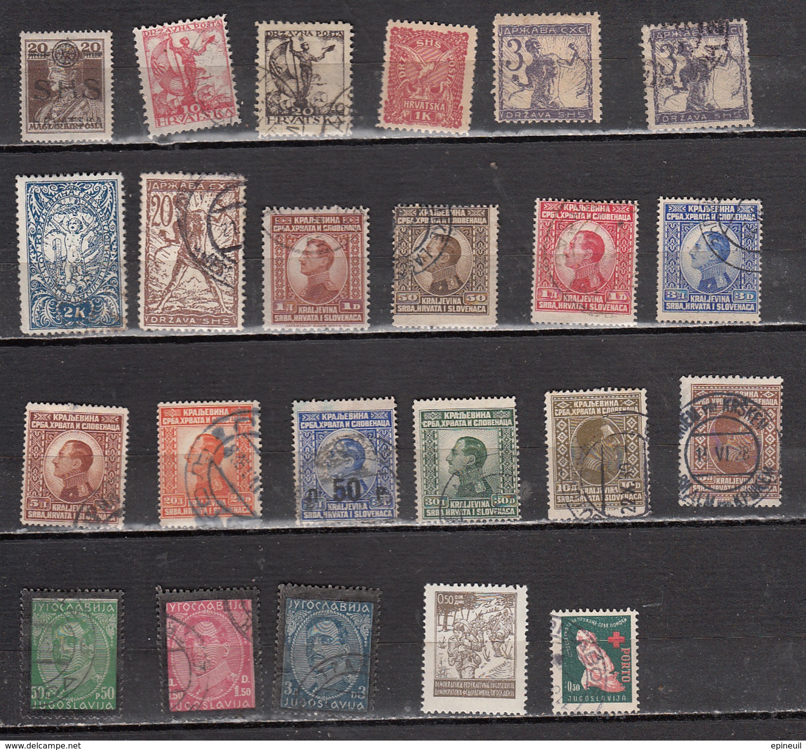 YOUGOSLAVIE ° YT N° 28 56 57 60 63 71 82 75 150 159 160 162 163 167 166 169 178 179 264 267 269 422 TB7 - Used Stamps