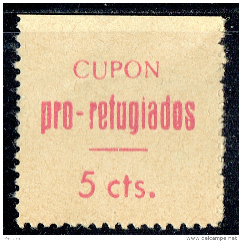 LORCA  Cupon Pro-refugiados 5 Cts (*) - Viñetas De La Guerra Civil