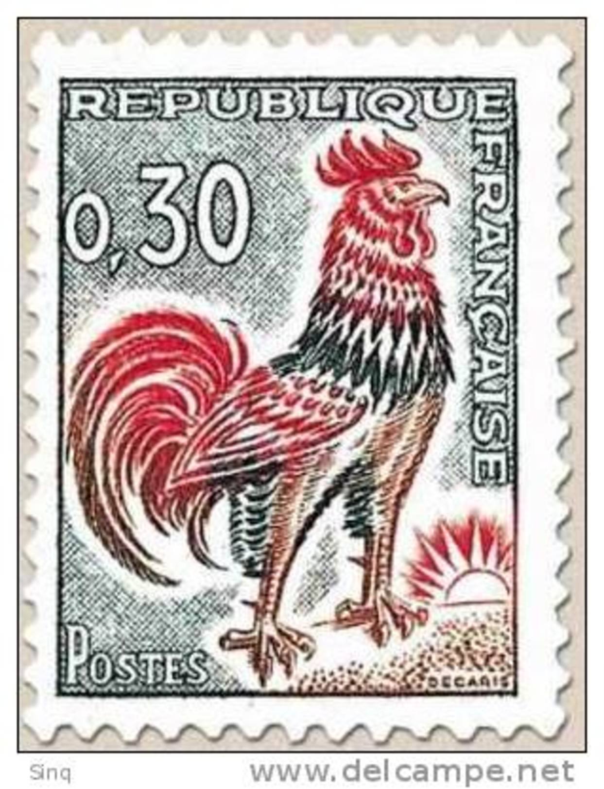 N° 1331A Coq De Decaris Faciale 0,30 F - Neufs