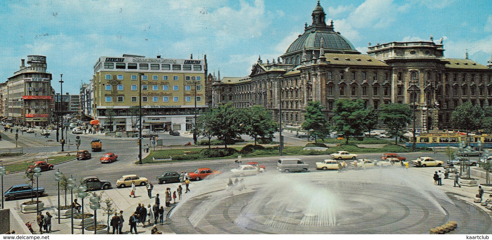 München: CITROËN 2CV, AUSTIN 1100, RENAULT 4,FORD TRANSIT,VW 1200 KÄFER/COX,OPEL REKORD-C,TRAM/STRAßENBAHN -Justizpalast - Turismo