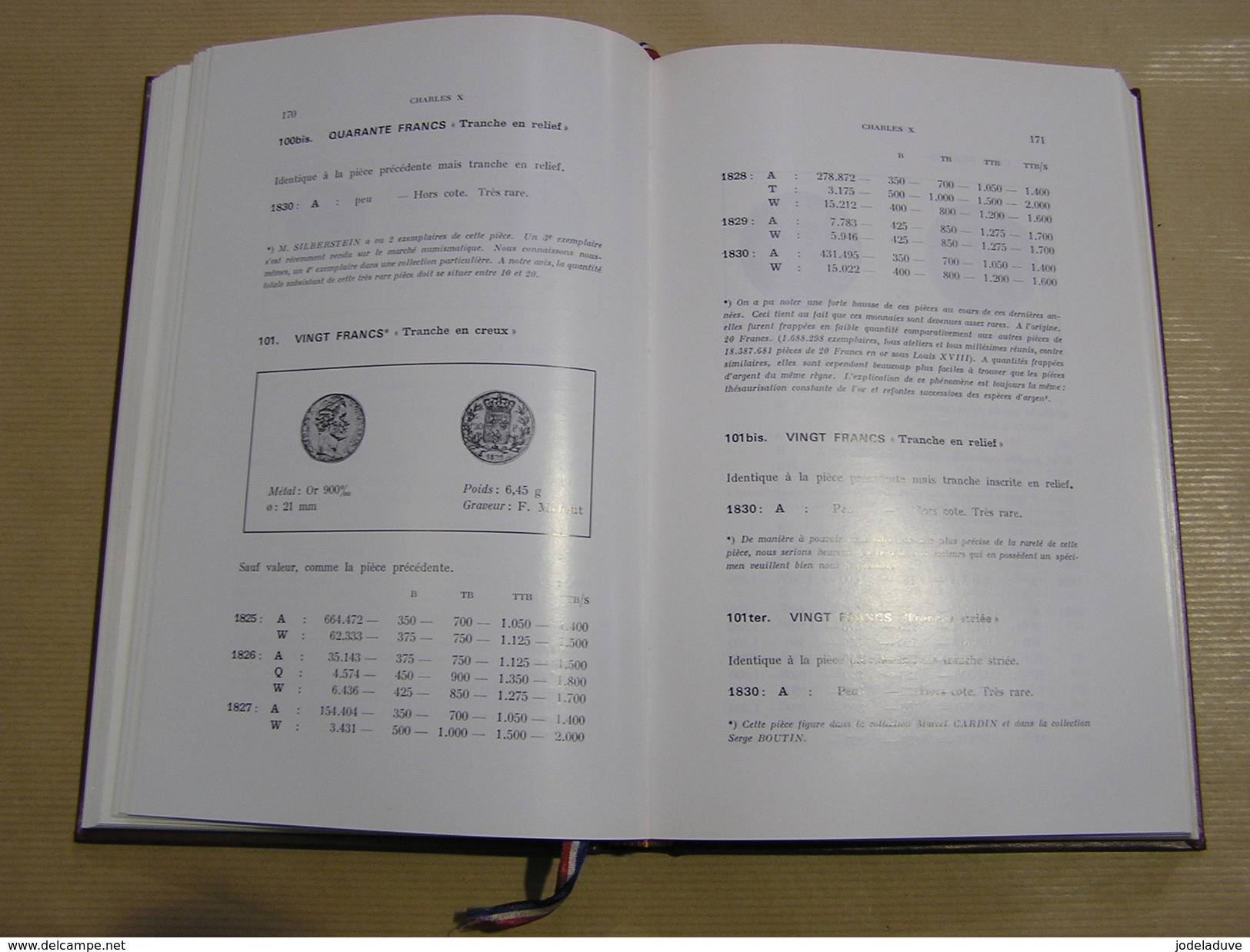 REPERTOIRE DE LA NUMISMATIQUE FRANCAISE CONTEMPORAINE J De MEY Numismate Pièce Argent Monnaies Or Collection Franc