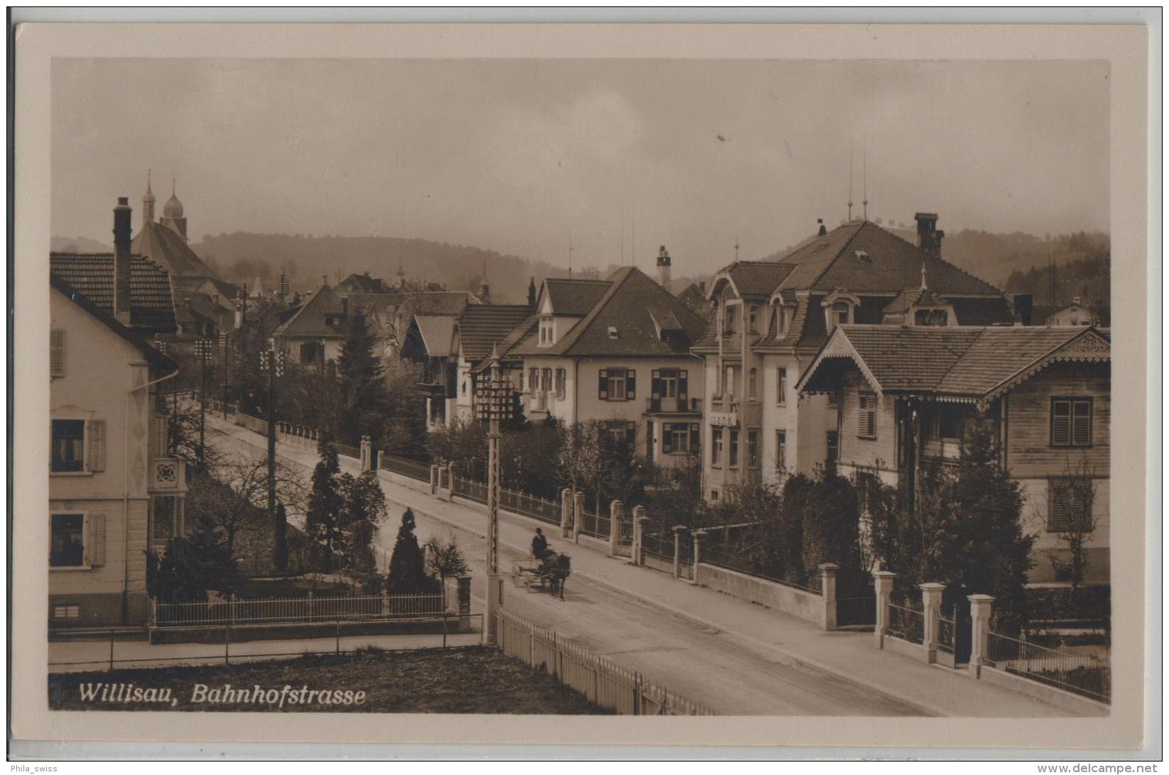 Willisau, Bahnhofstrasse - Animee Belebt - Photo: E. Goetz No. 1636 - Willisau