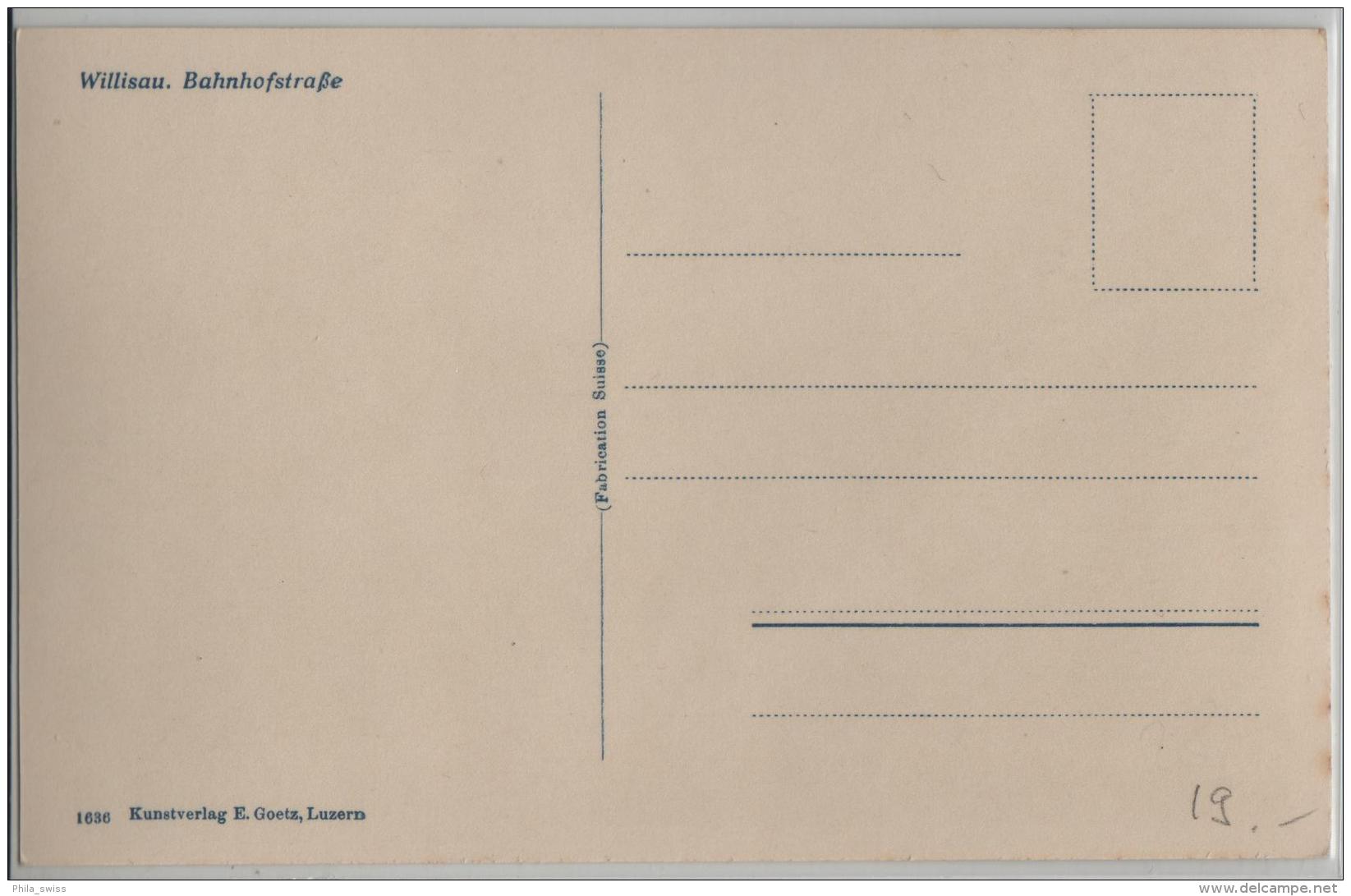 Willisau, Bahnhofstrasse - Animee Belebt - Photo: E. Goetz No. 1636 - Willisau